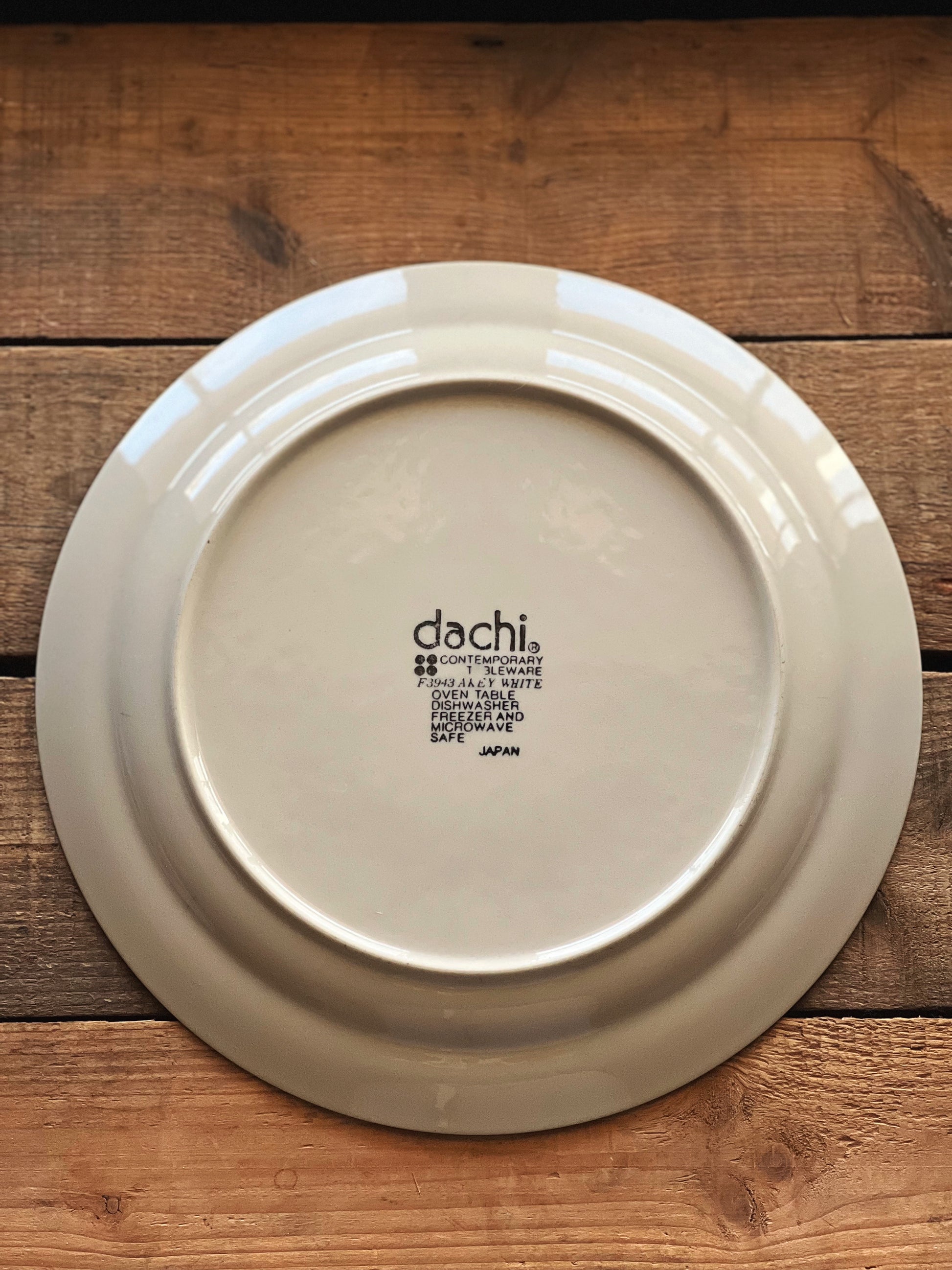 Vintage Dachi Japan Key White Dinner Plate