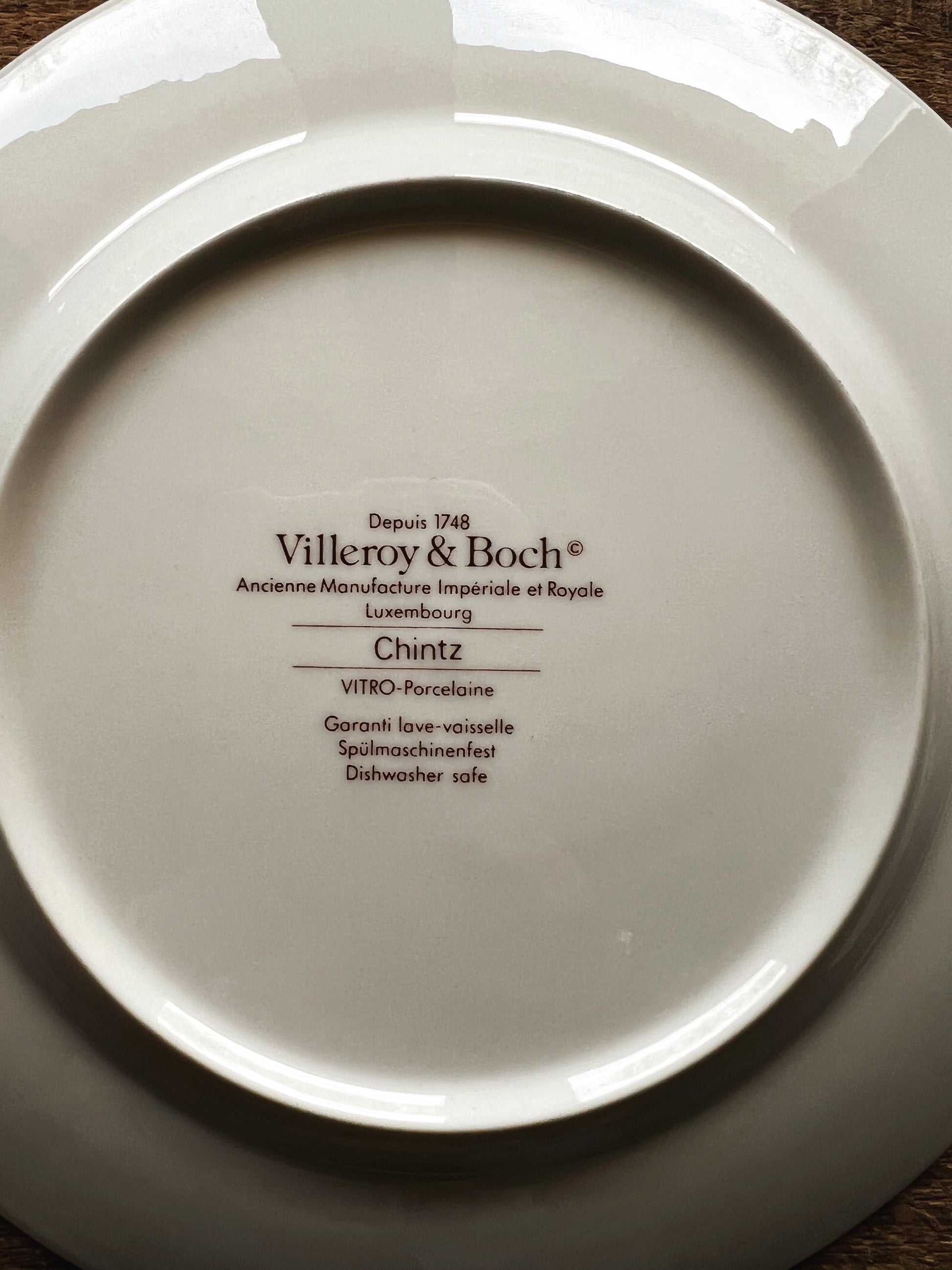 Vintage Villeroy & Boch Chintz Dessert Plate