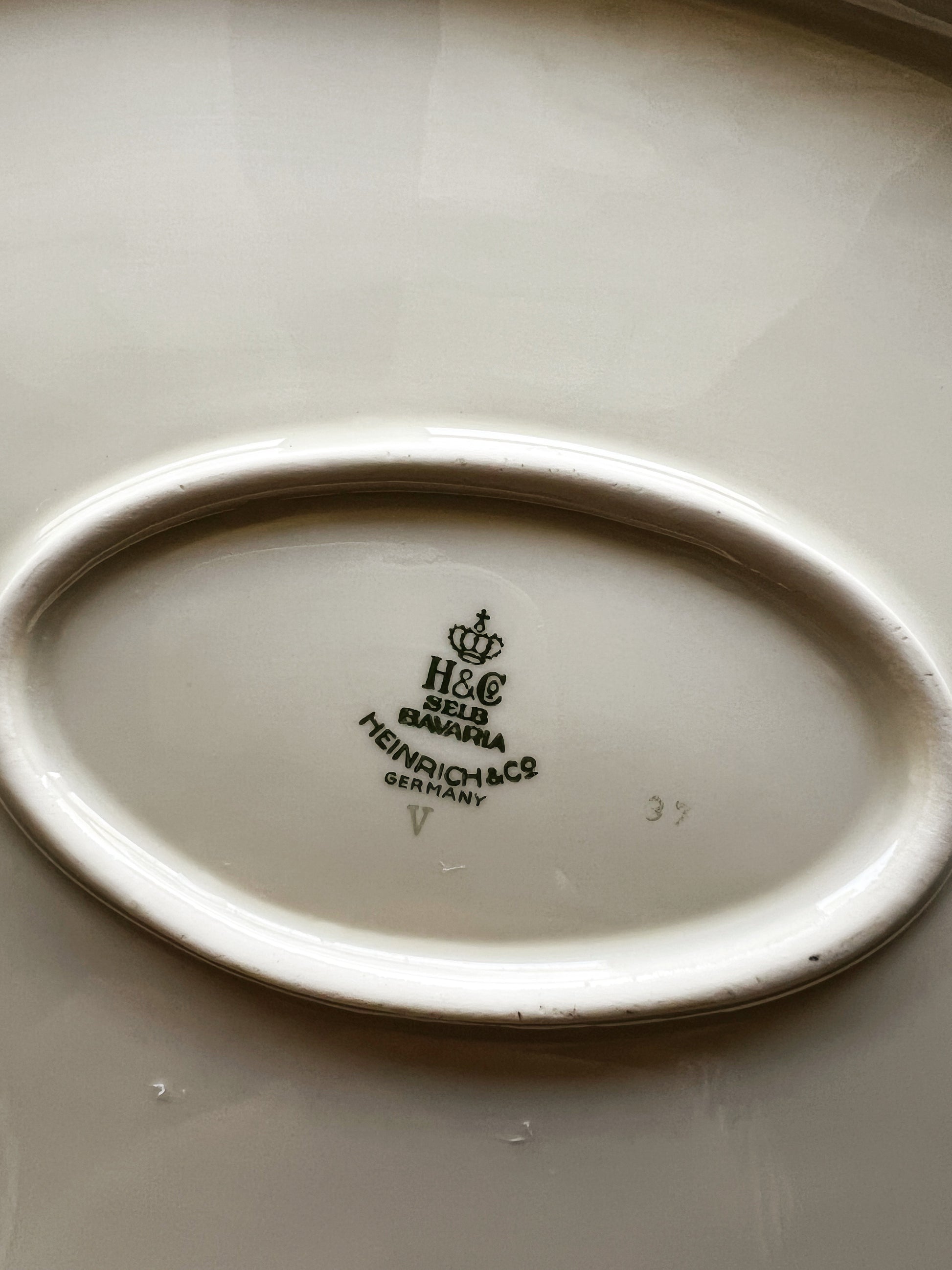 Vintage Heinrich & Co Bavaria Floral Oval Platter