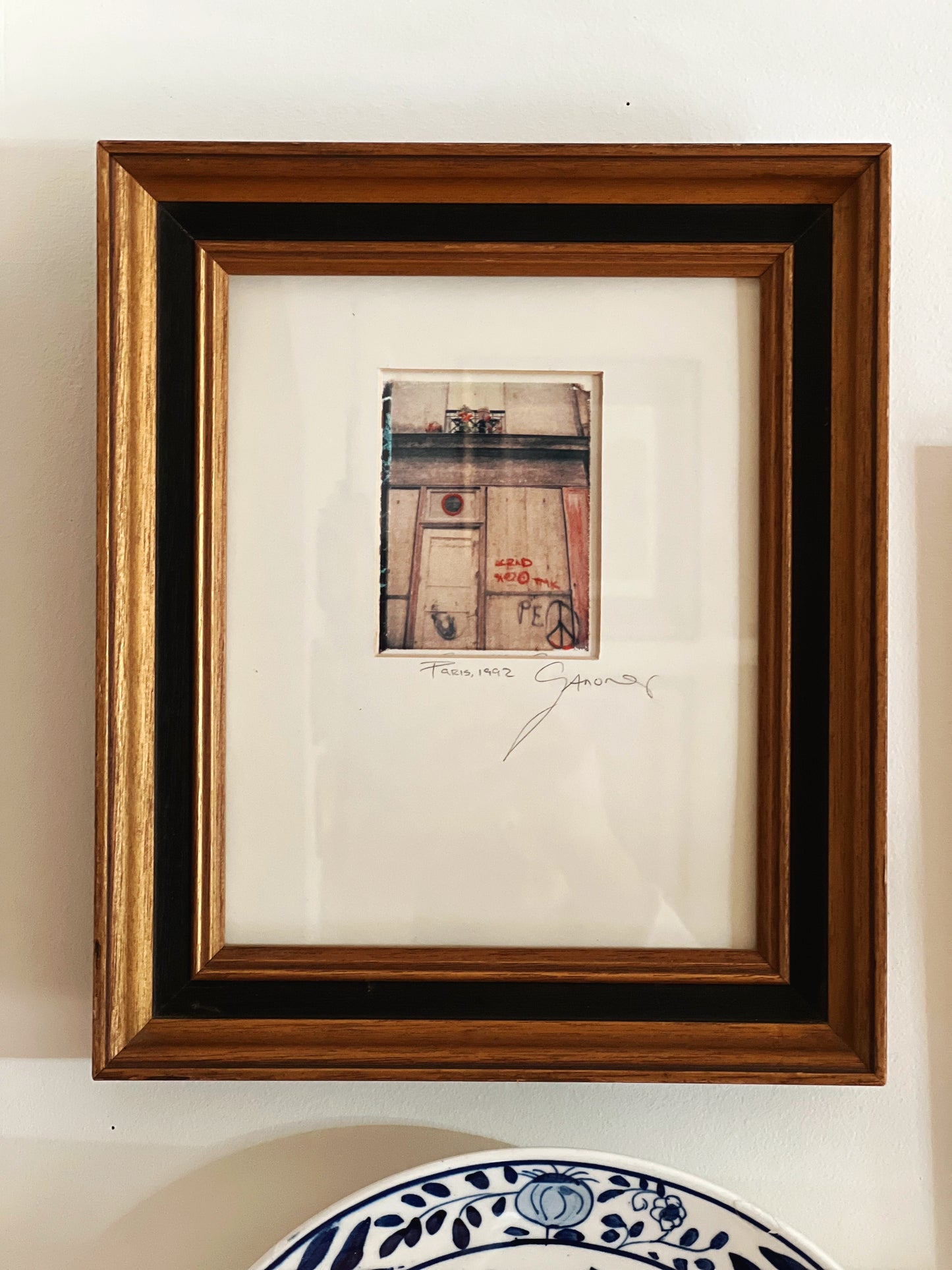 Framed Vintage 1992 Paris Print (Signed)