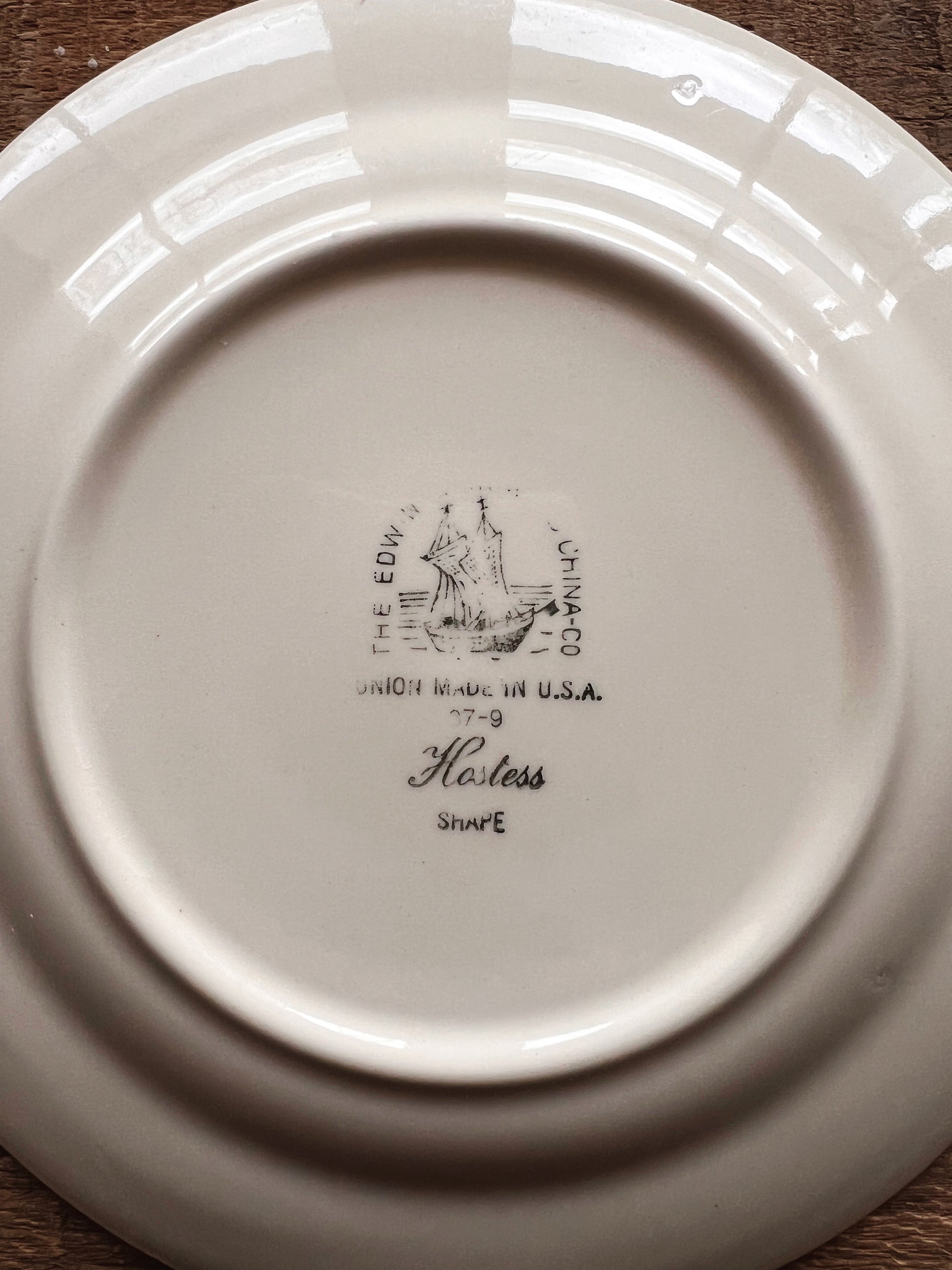 Vintage Set of 4 Edwin Knowles Floral Dessert Plates