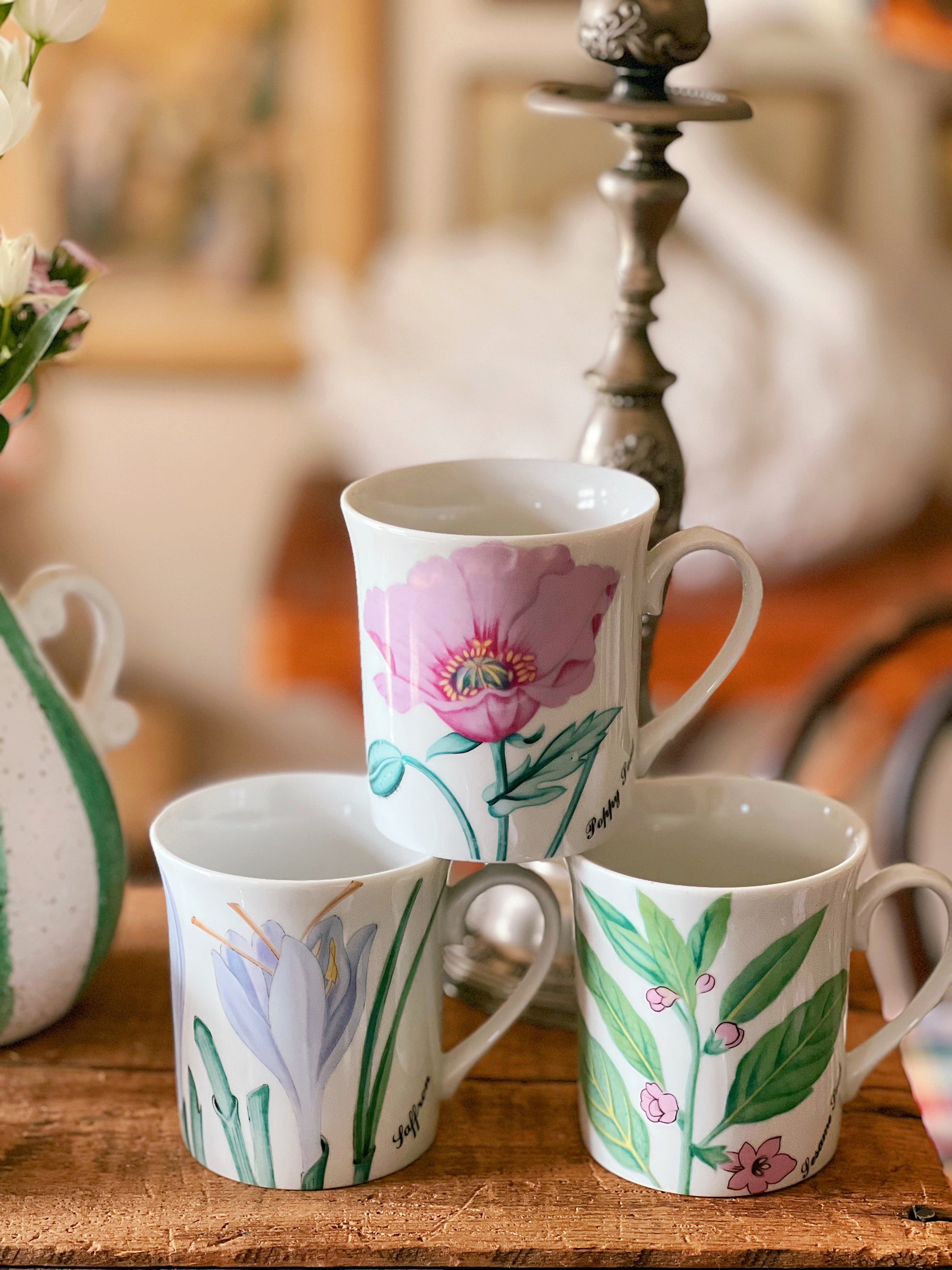 Vintage Horchow Collection Botanical Herb Mug