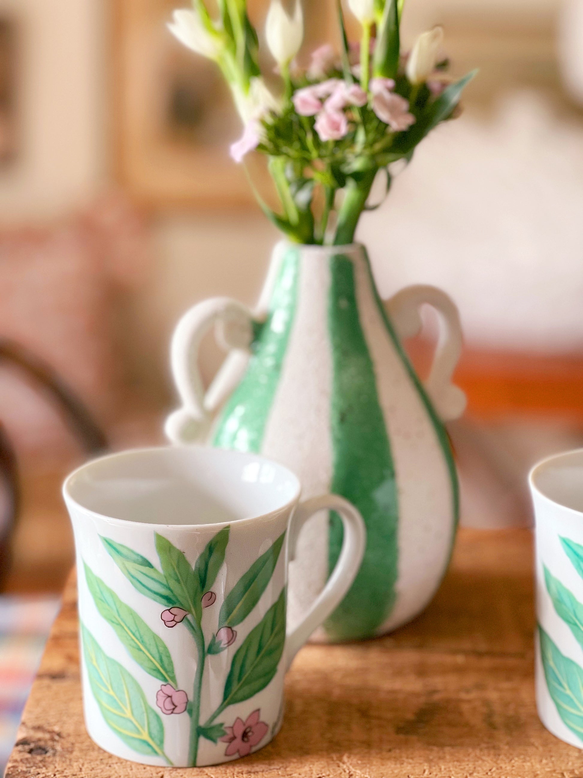 Vintage Horchow Collection Botanical Herb Mug