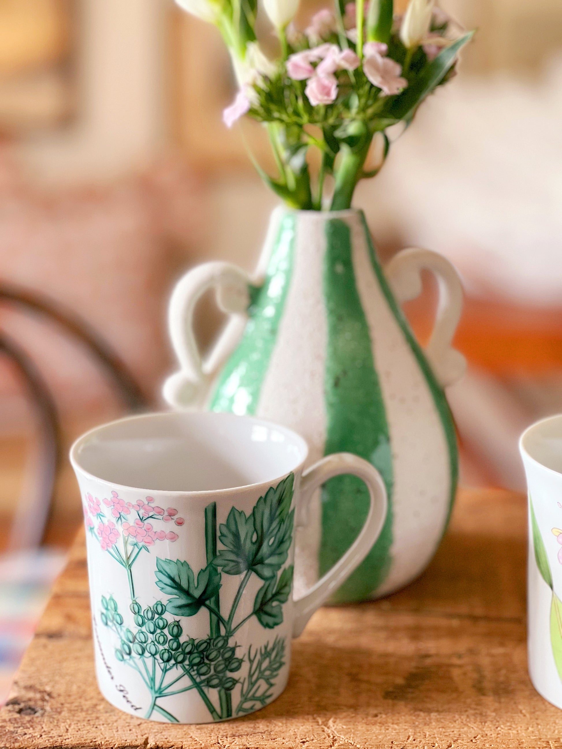 Vintage Horchow Collection Botanical Herb Mug