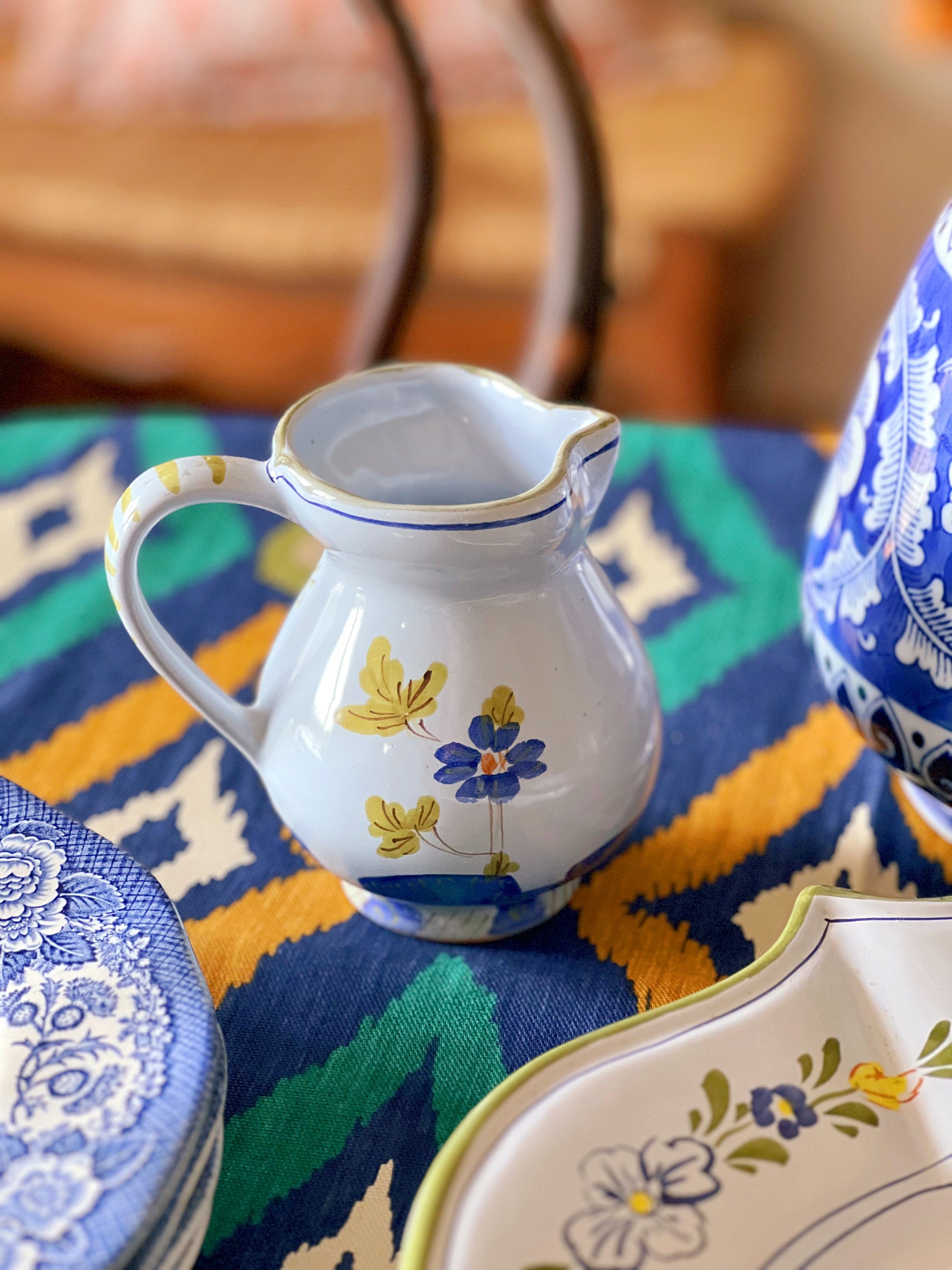 Small Hand Painted Vintage Pitcher Made in Italy