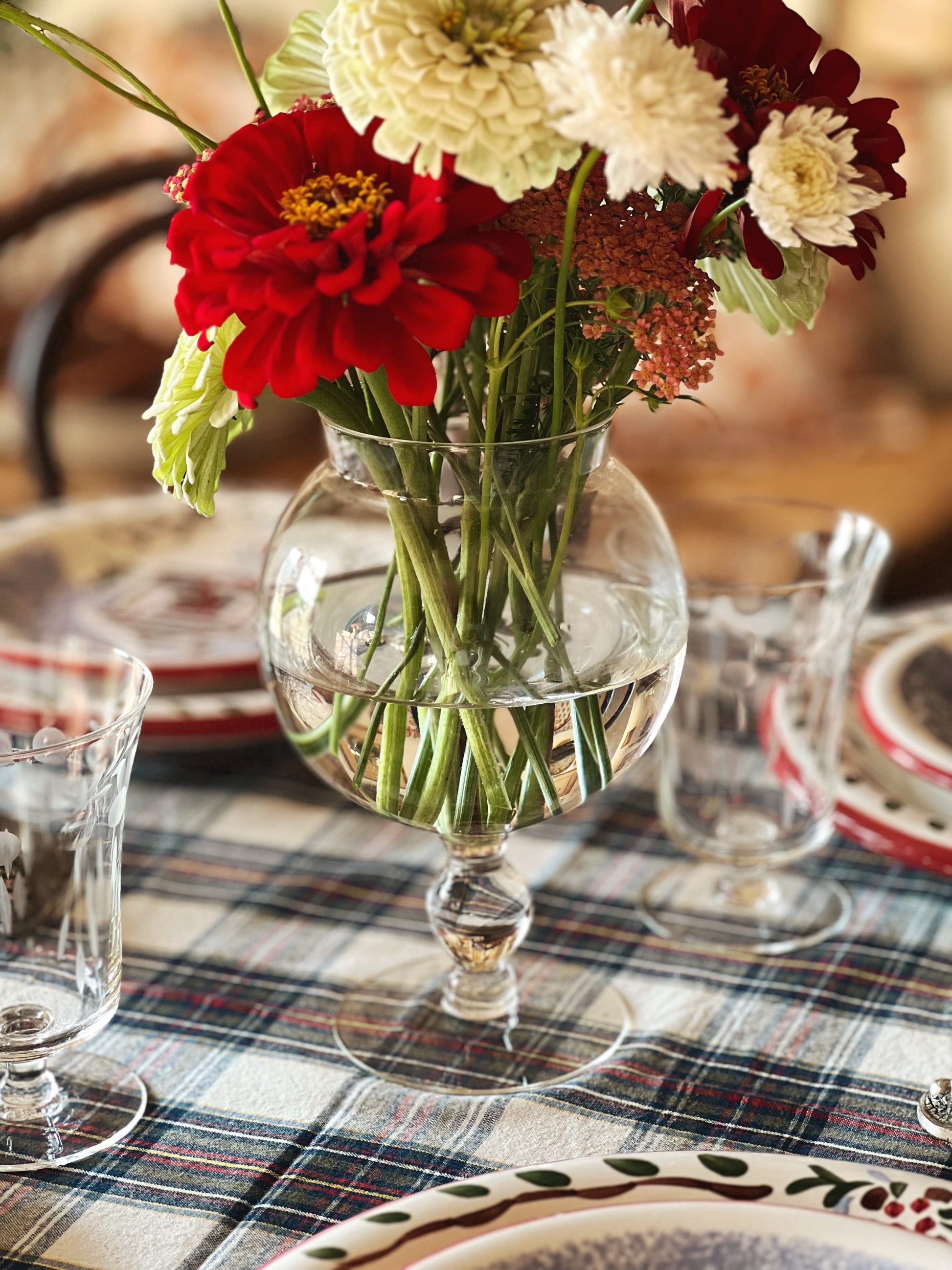 Vintage Glass Fishbowl Vase