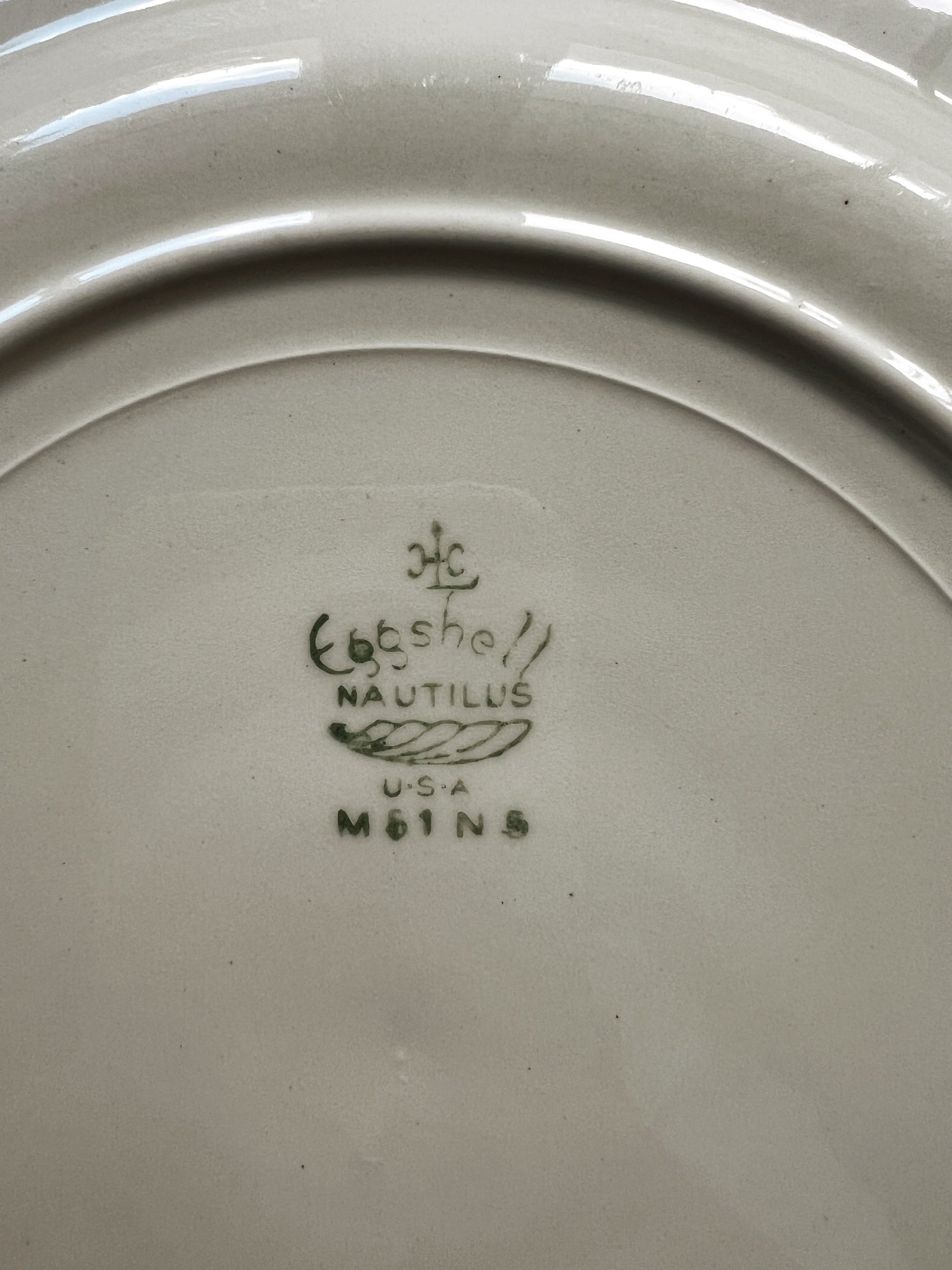 Vintage Homer Laughlin Eggshell Nautilus N1769 Pink Floral Dinner Plate
