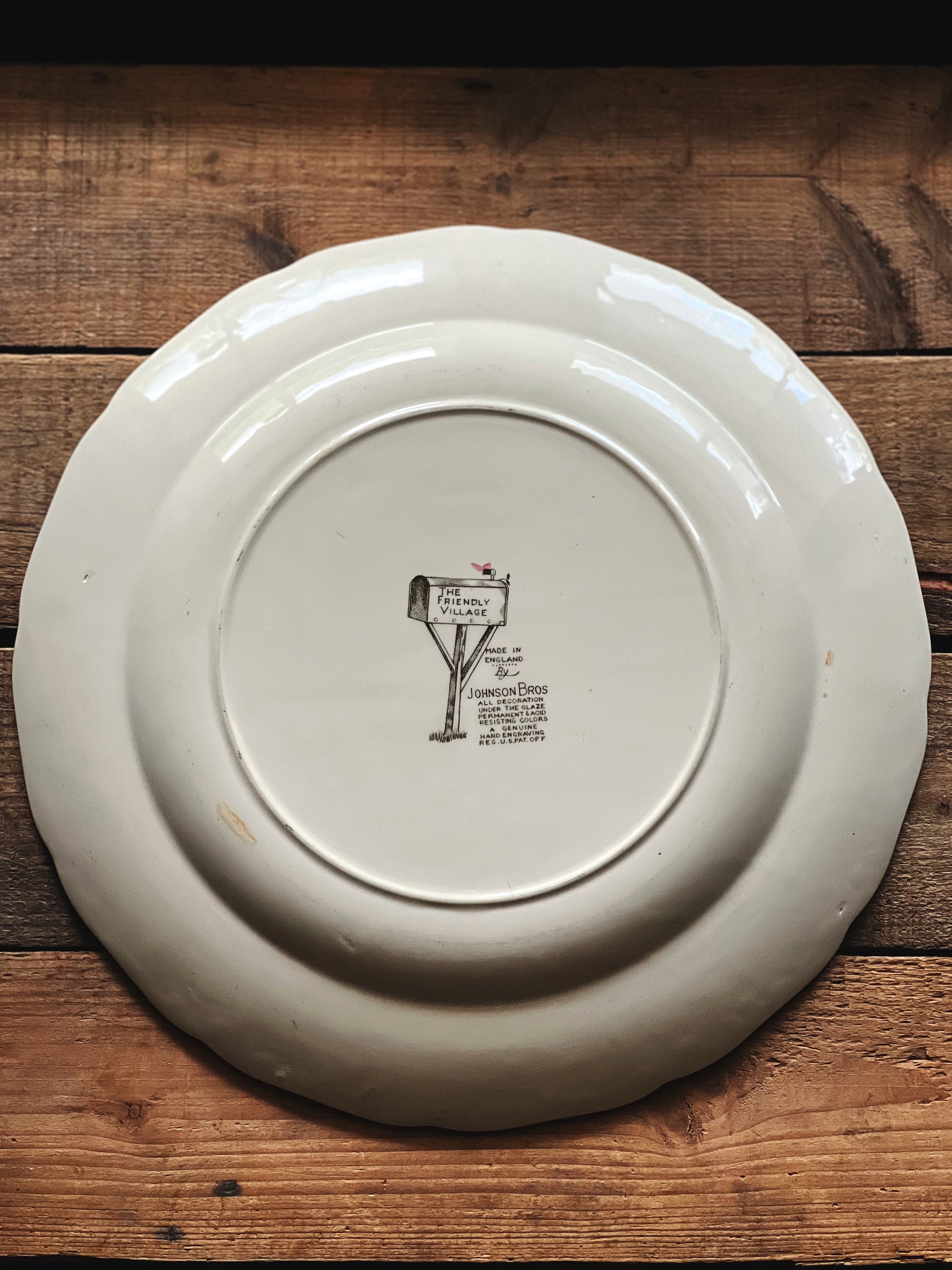 Vintage Johnson Brothers Friendly Village Service Plate / Round Platter