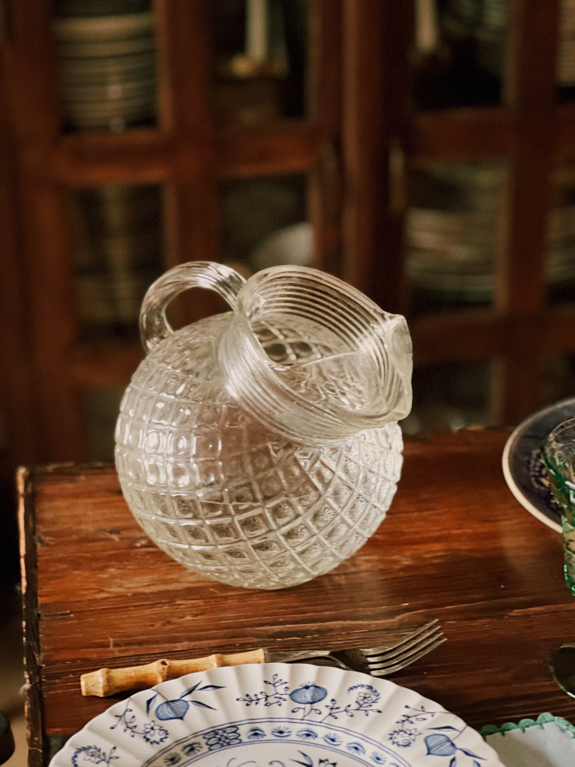 Vintage Cut Glass Pitcher