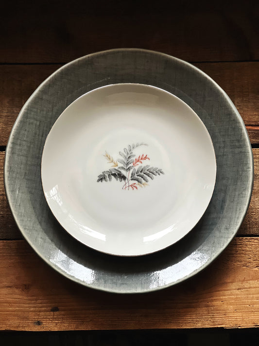 Vintage Mikasa Stone Mountains Gray Dinner Plate