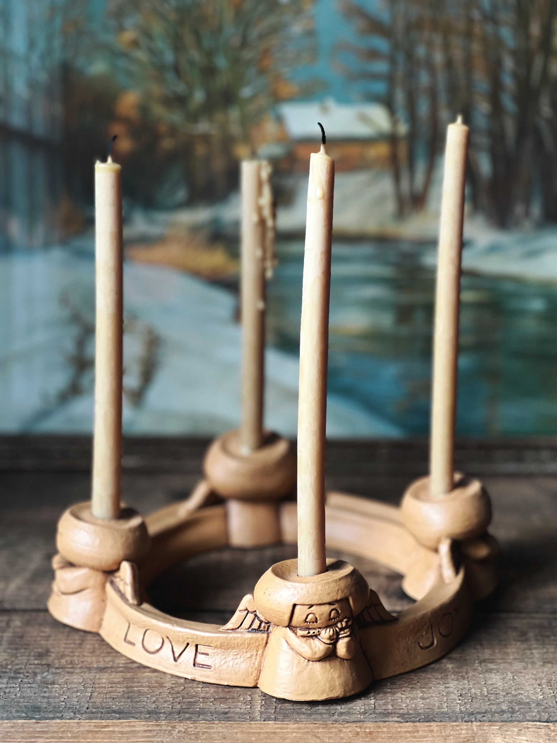 Vintage Christmas Candle Ring