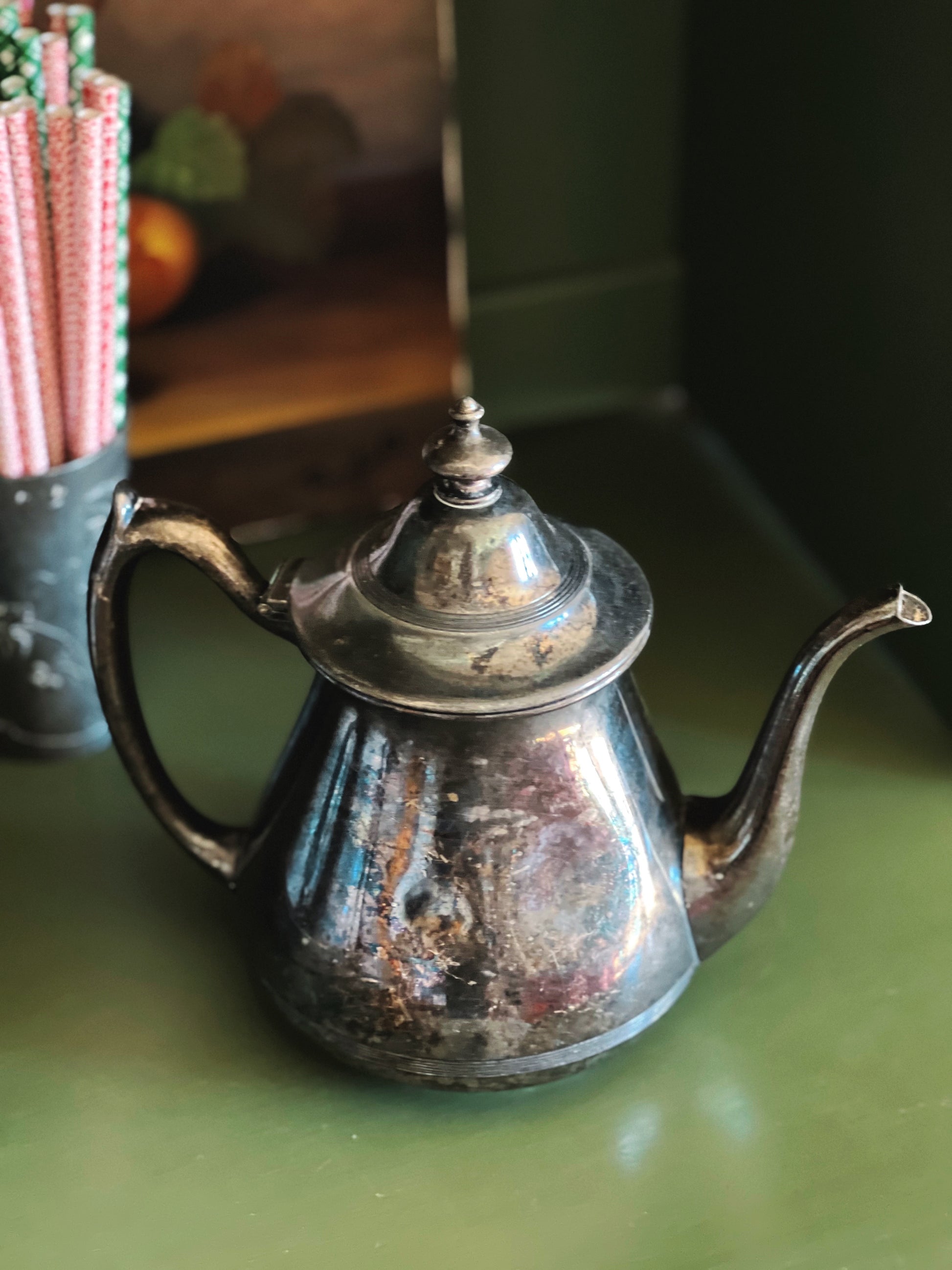 Vintage Beacon Silver Company Quadruple Plate Teapot