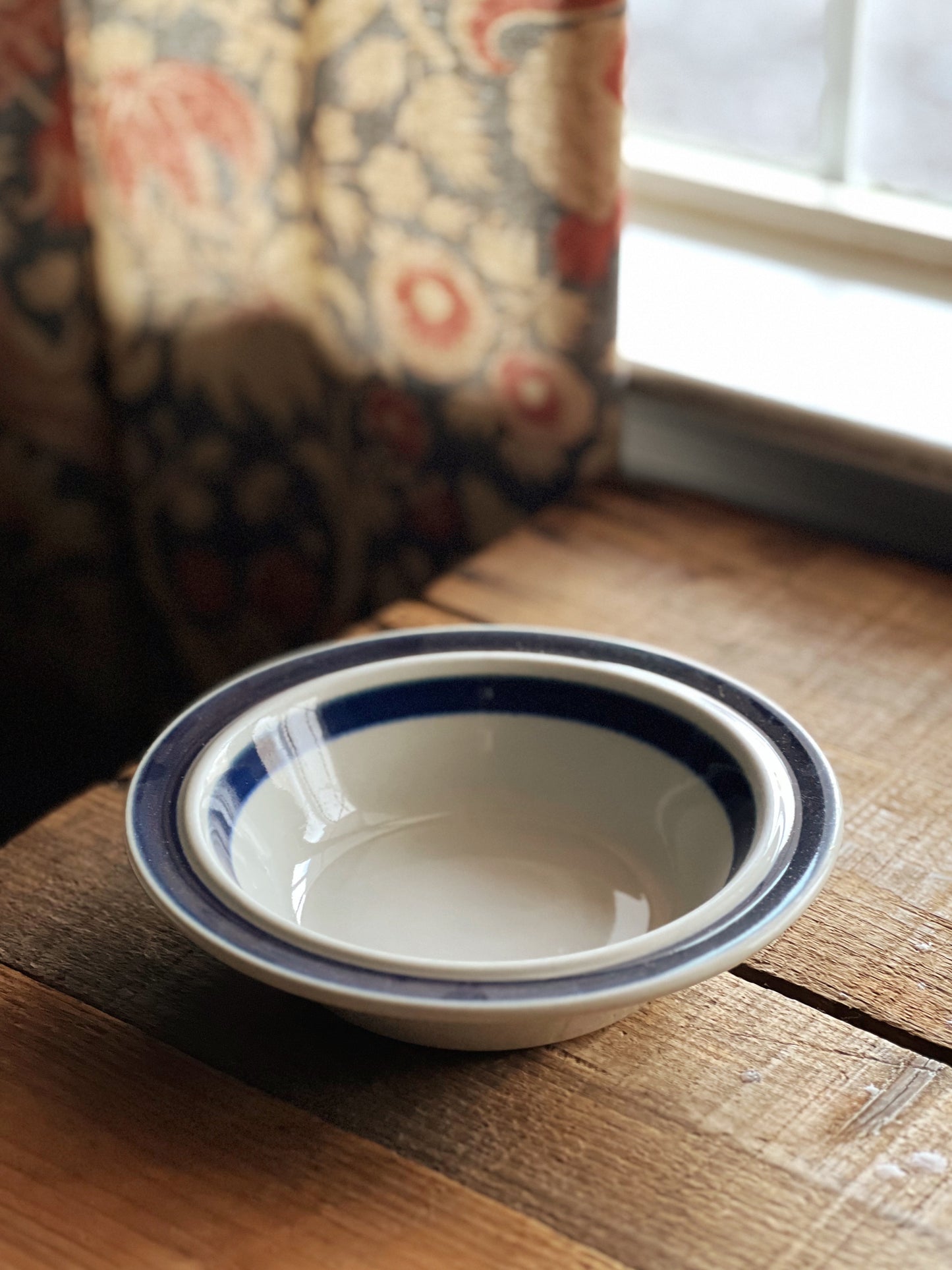 navy stoneware bowls