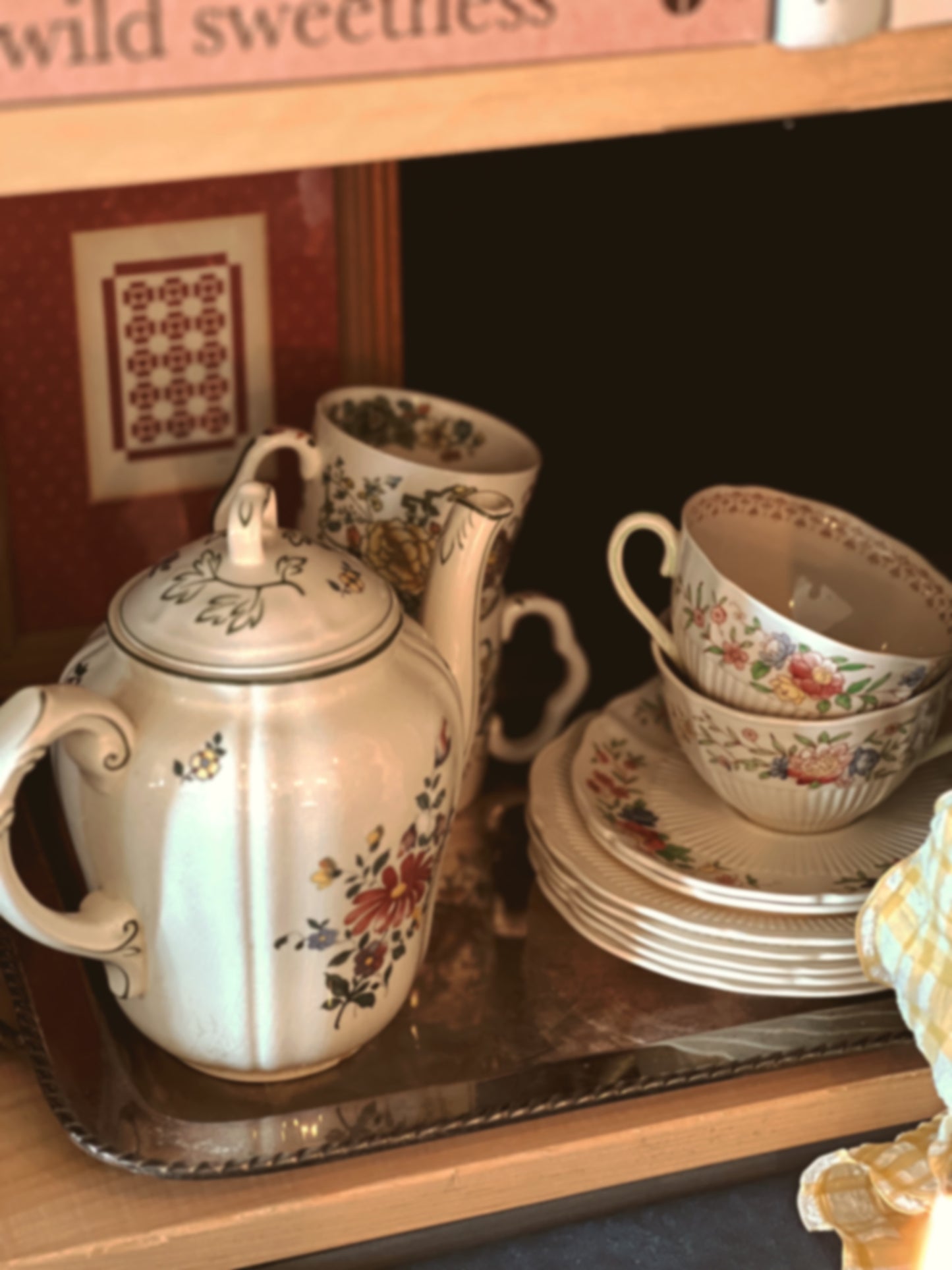 Antique Villeroy & Boch Mettlach Teapot Made in France Saar Basin Economic Union