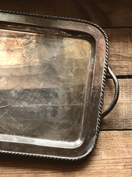 Silver Two Handle Serving Tray