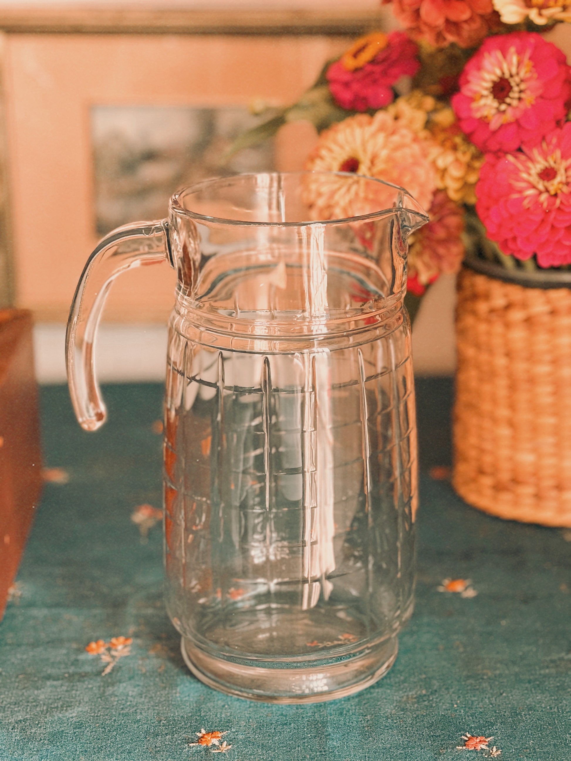 Vintage Glass Pitcher
