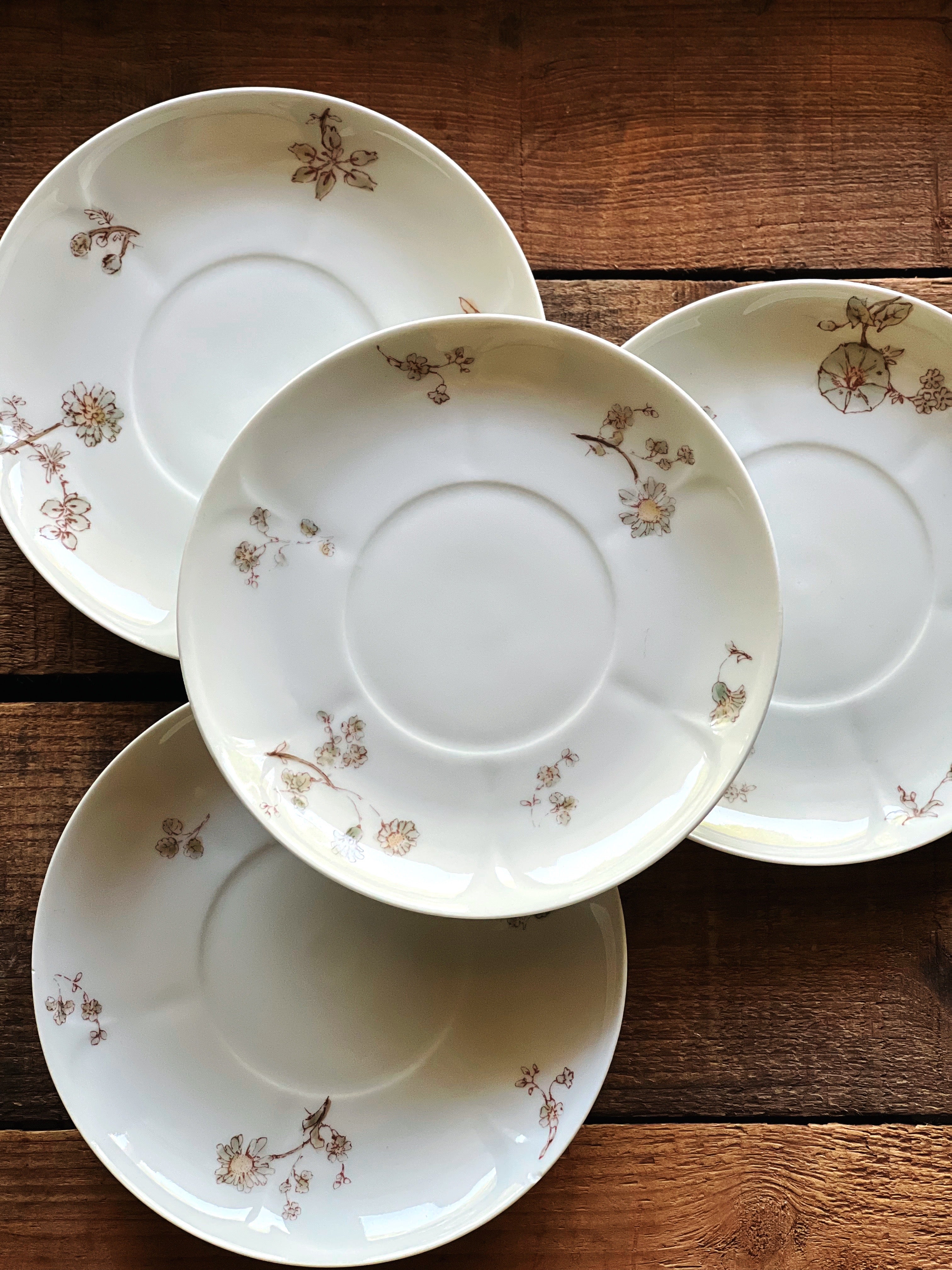 Set of 4 Charles Field Haviland Limoges Saucers | Vintage French