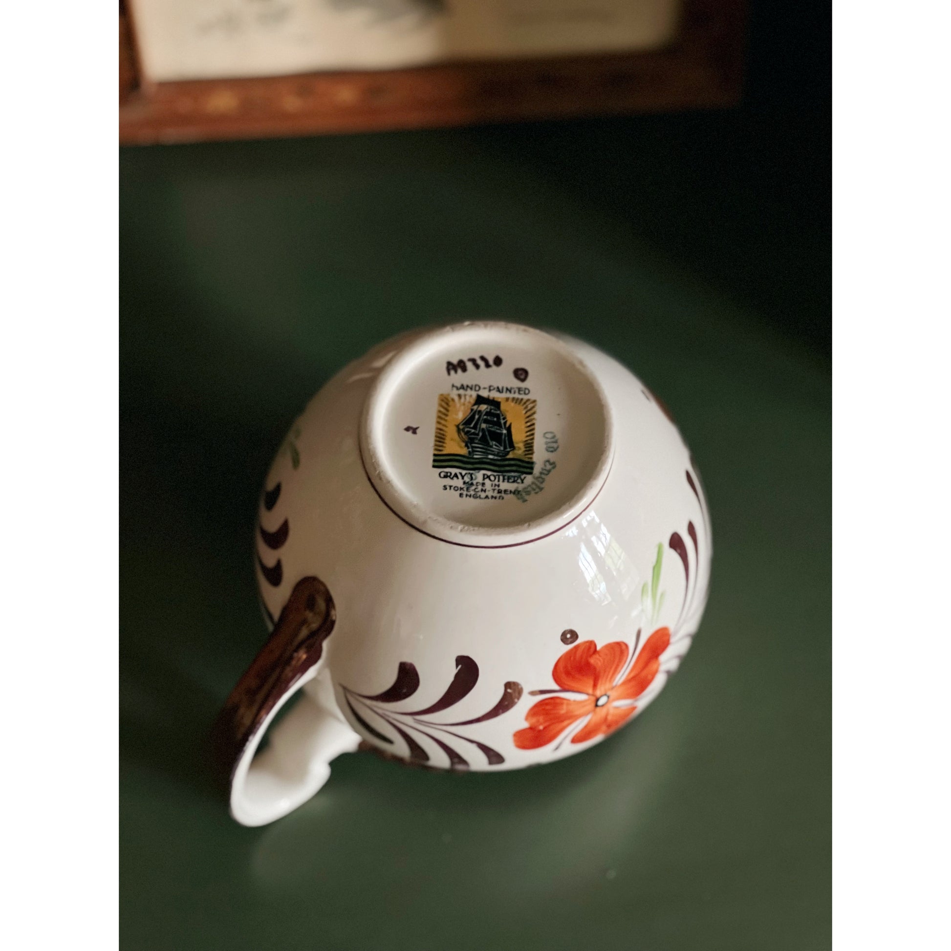 Small Vintage Gray's Pottery Luster Pitcher