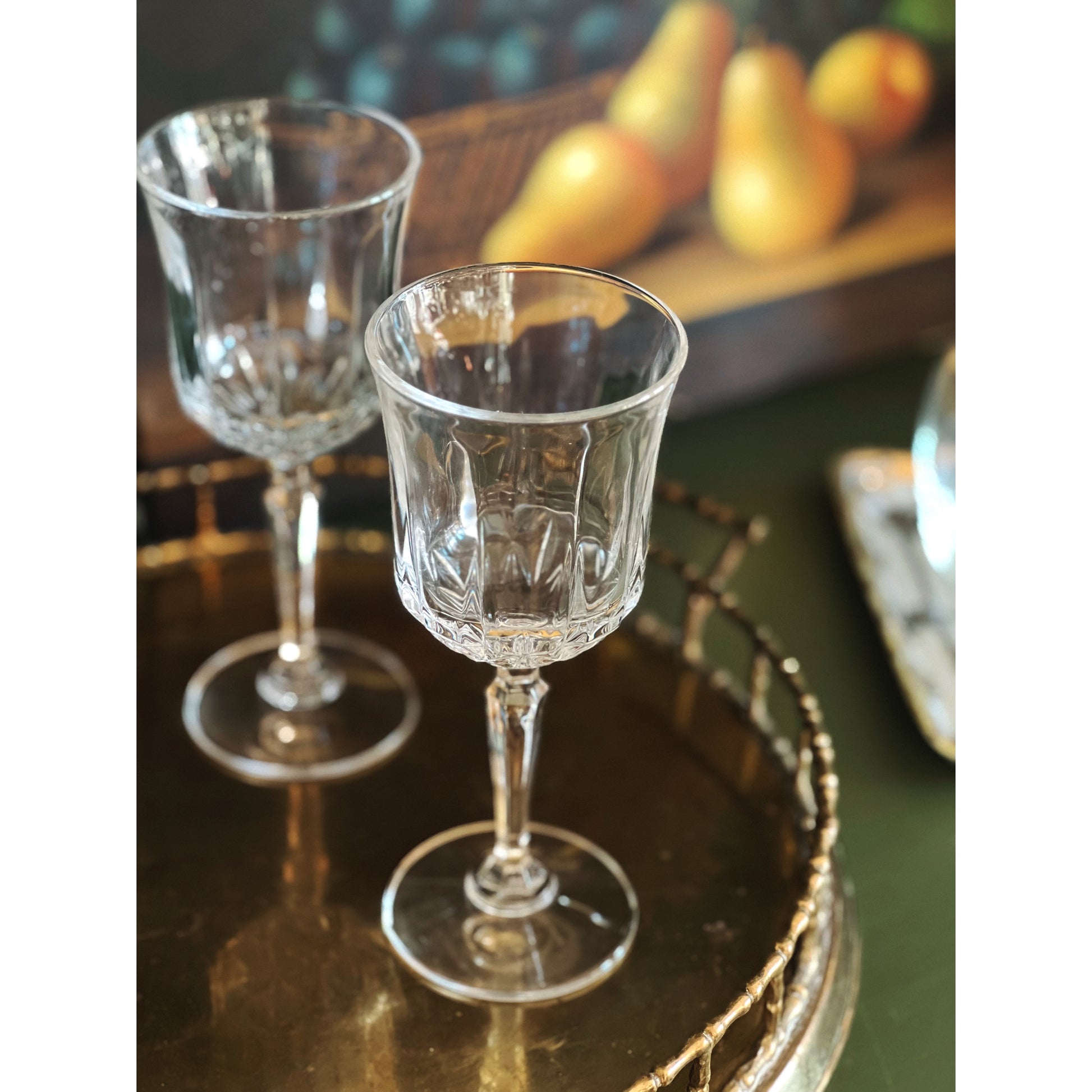 Vintage Crystal Wine Glass