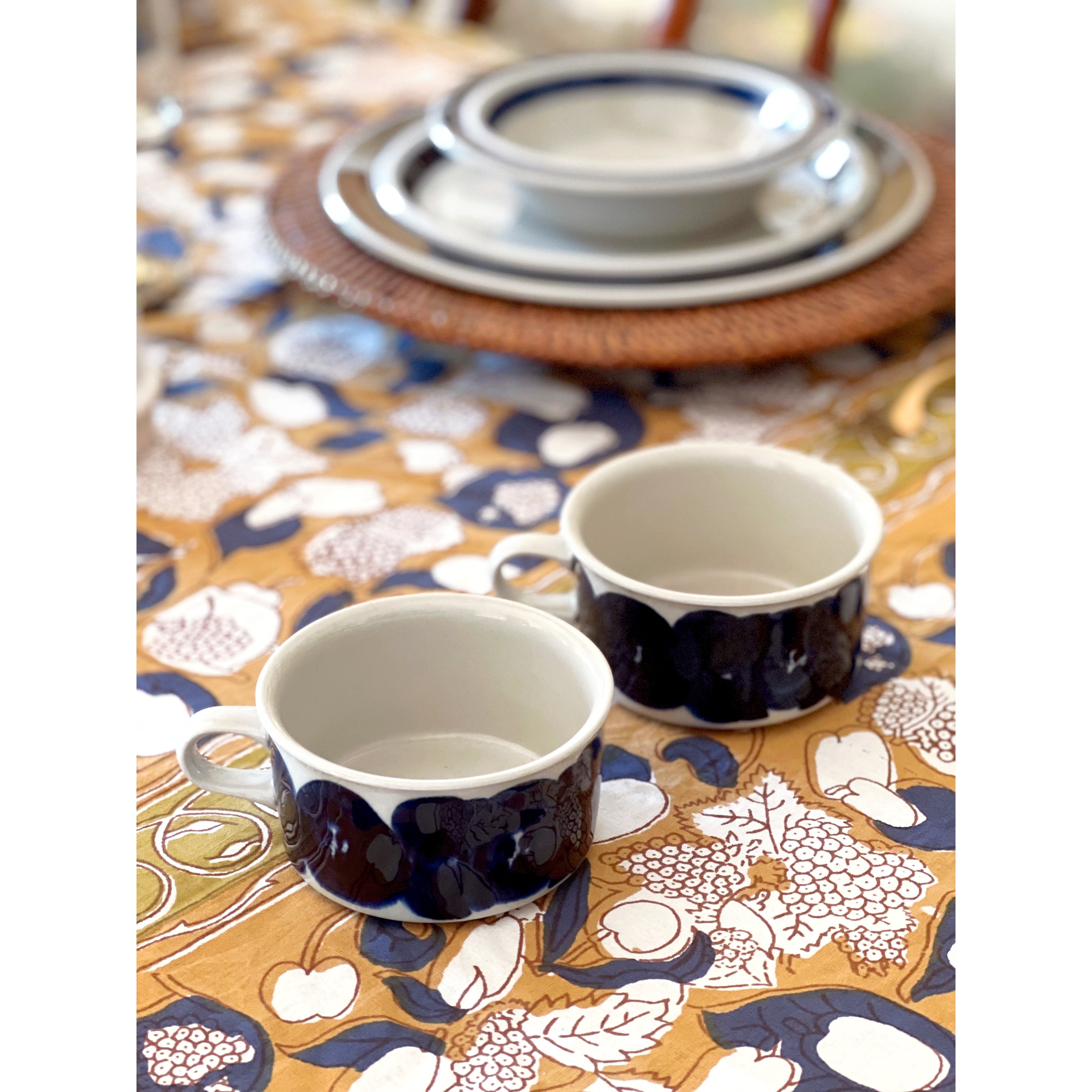 Vintage Arabia of Finland Anemone Blue Flat Cup – feastvintage