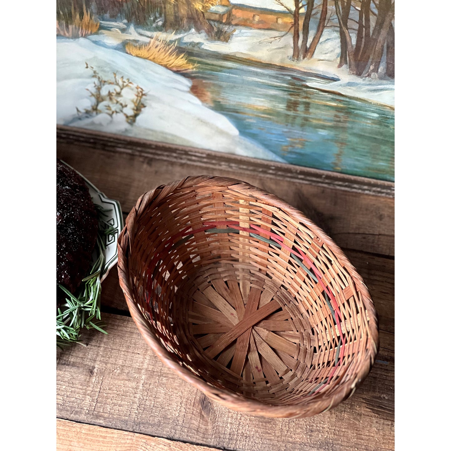 Vintage Oval Basket