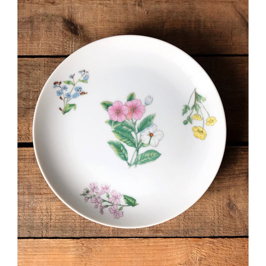 Vintage Set of 4 Shafford Japan Jardin Des Fleurs Salad Plates / Dessert Plates
