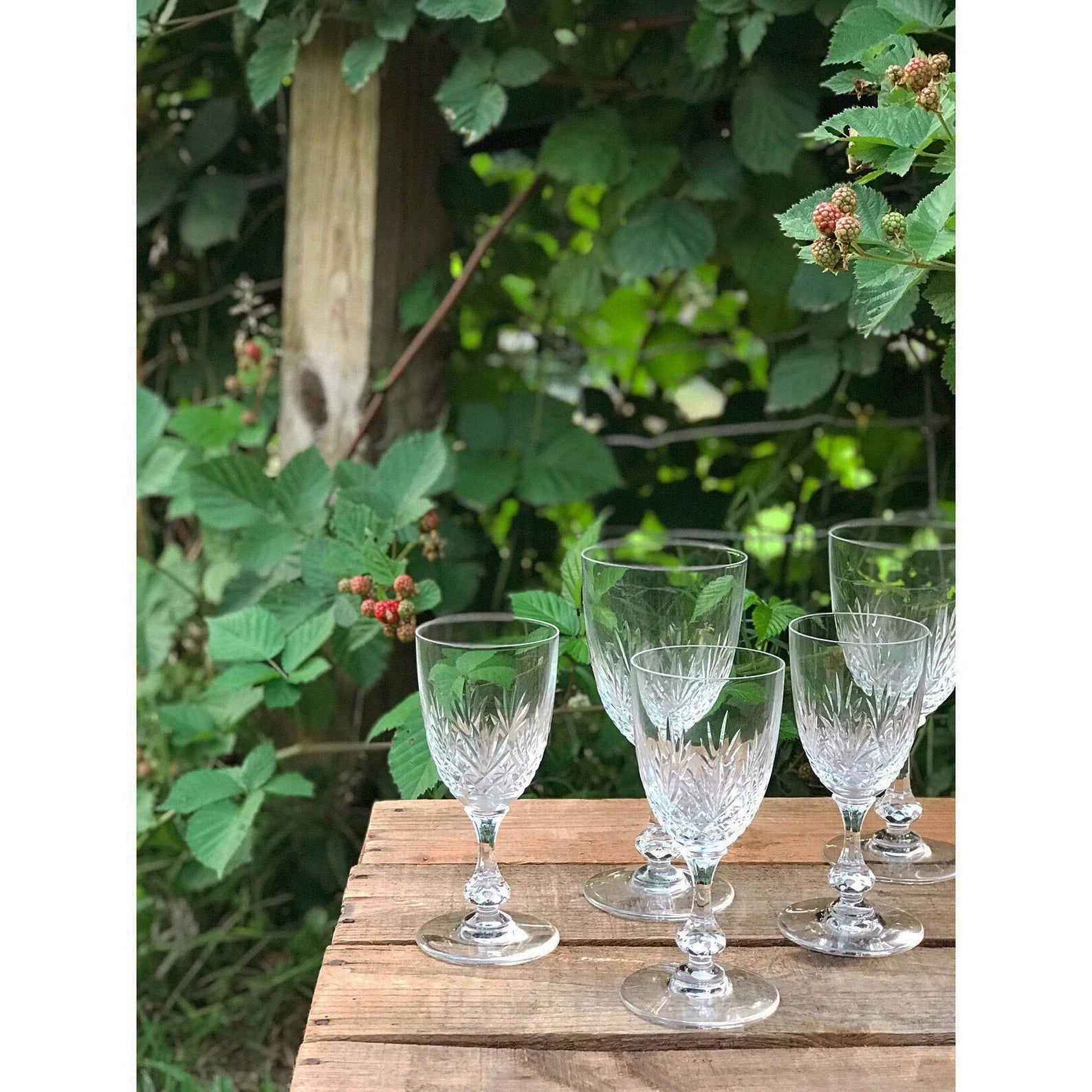 St Louis France Crystal Massenet Burgundy Glass