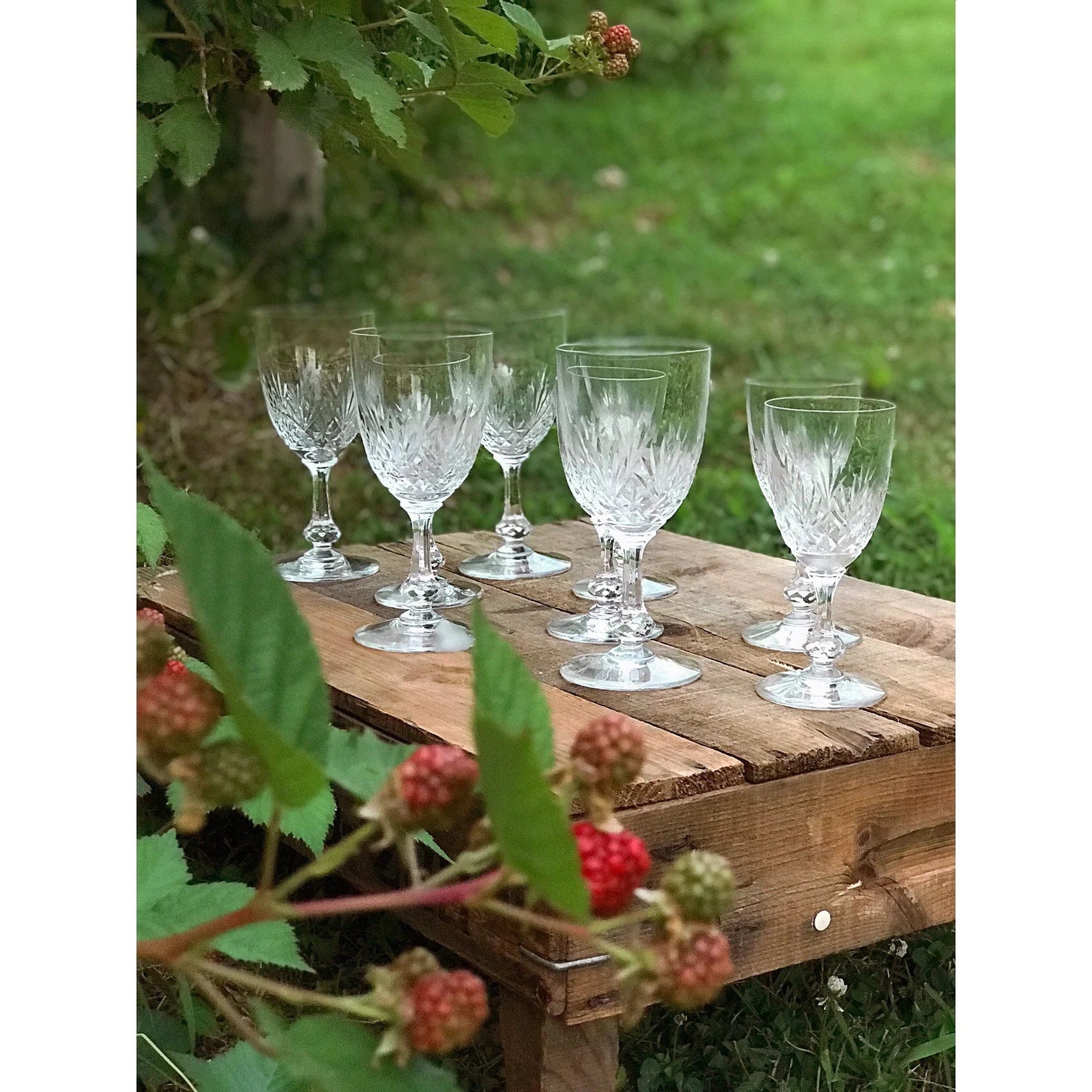 St Louis France Crystal Massenet Burgundy Glass