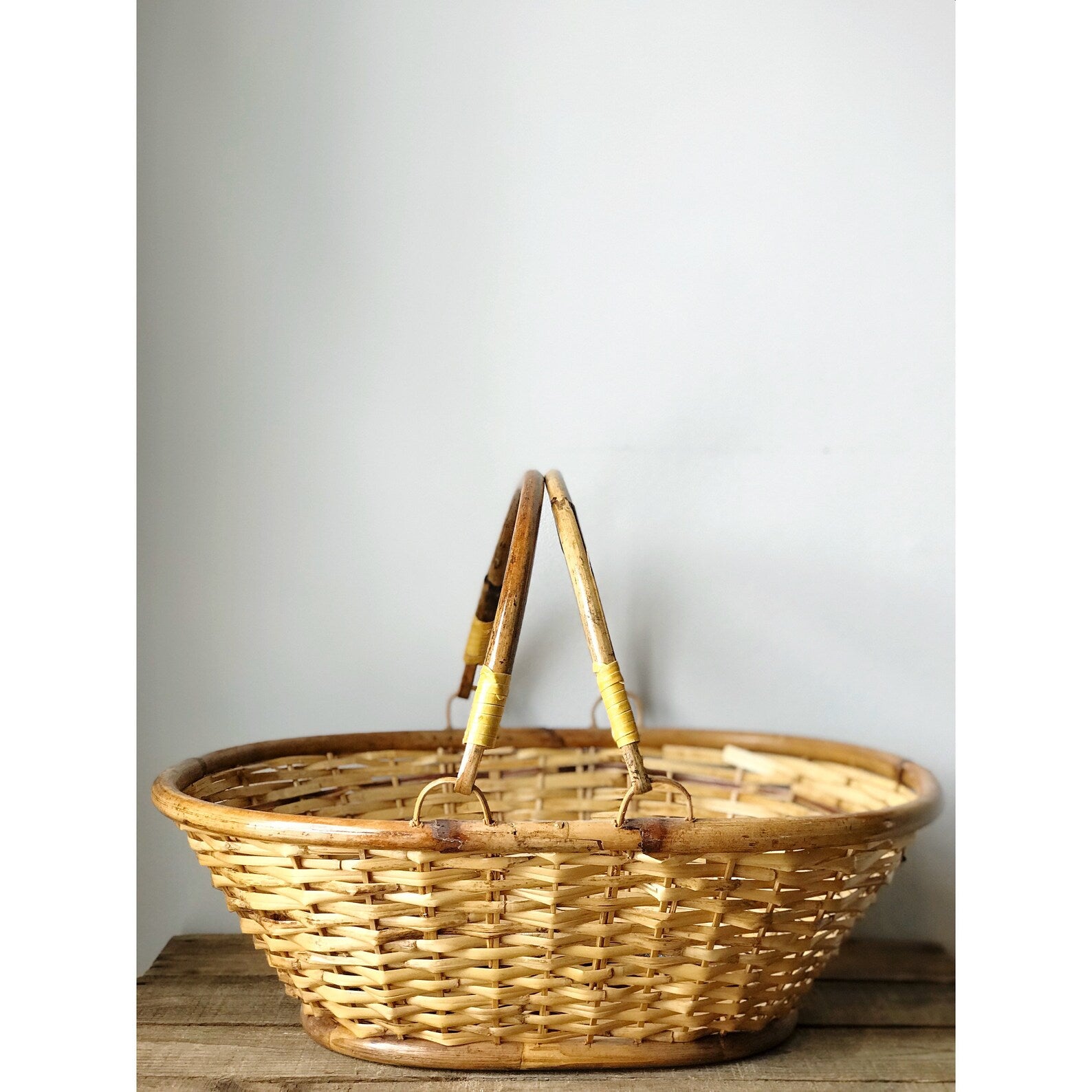 Vintage Bamboo Basket