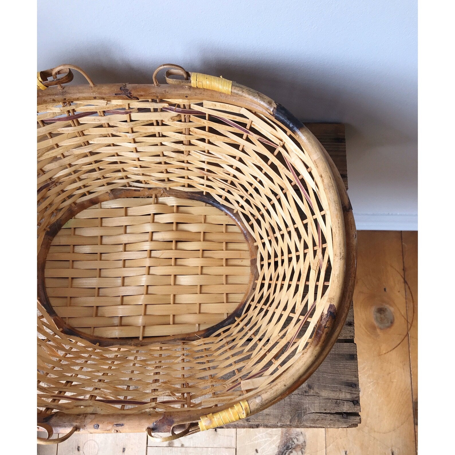 Vintage Bamboo Basket