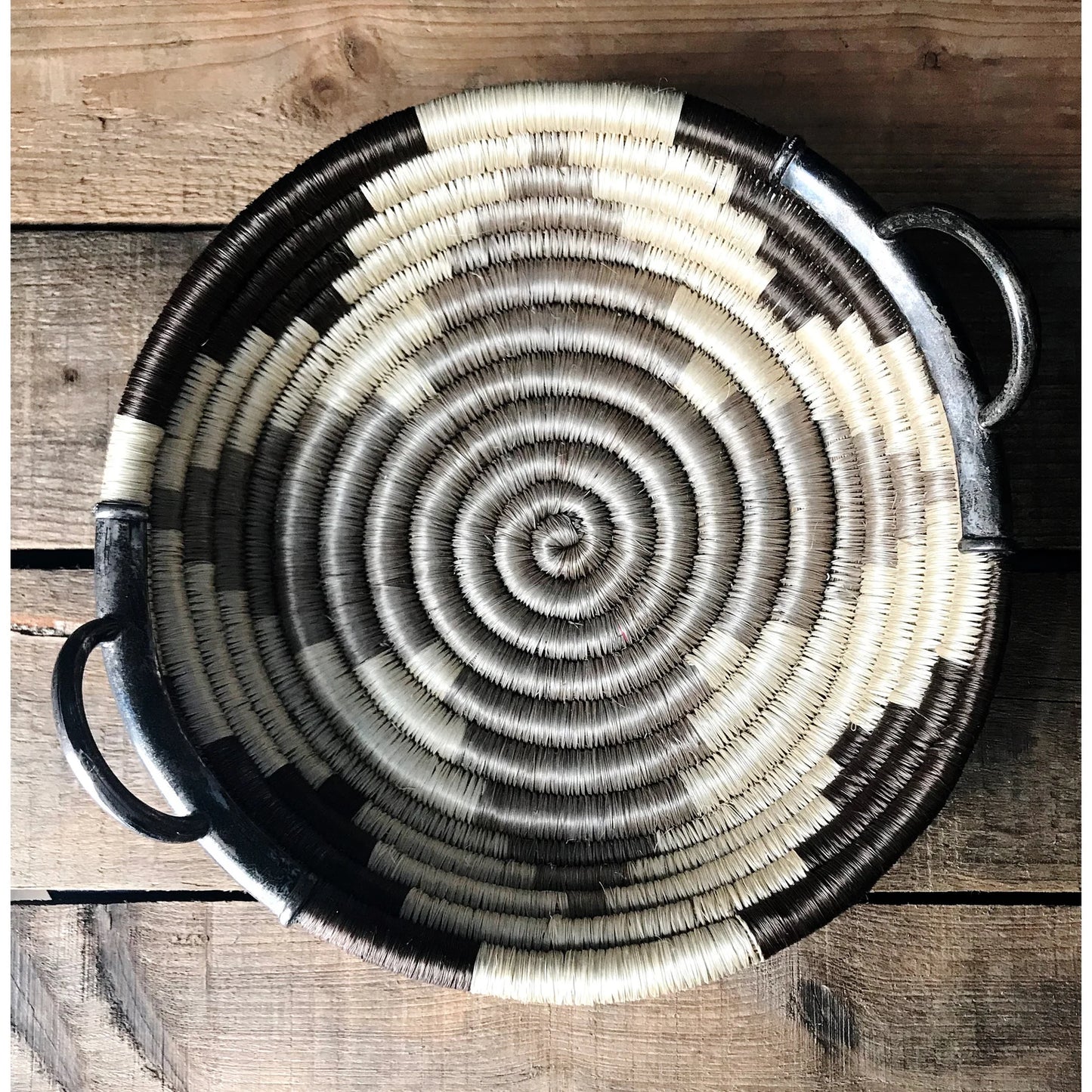 Multi Colored Coiled Basket