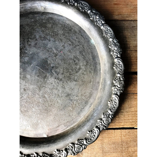 Oneida Du Maurier Silver Plated Round Tray