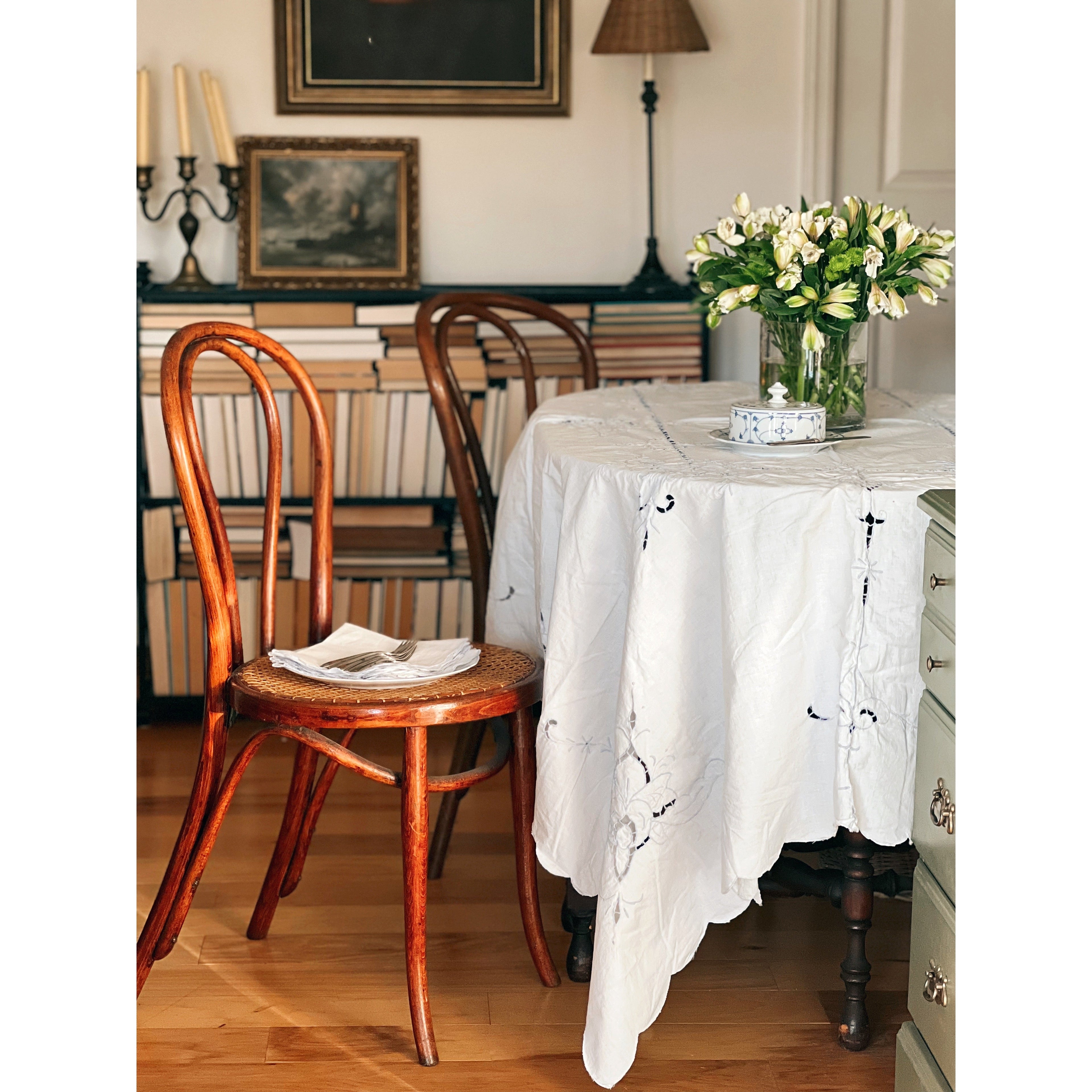 vintage and antique table linens, textiles and napkin rings