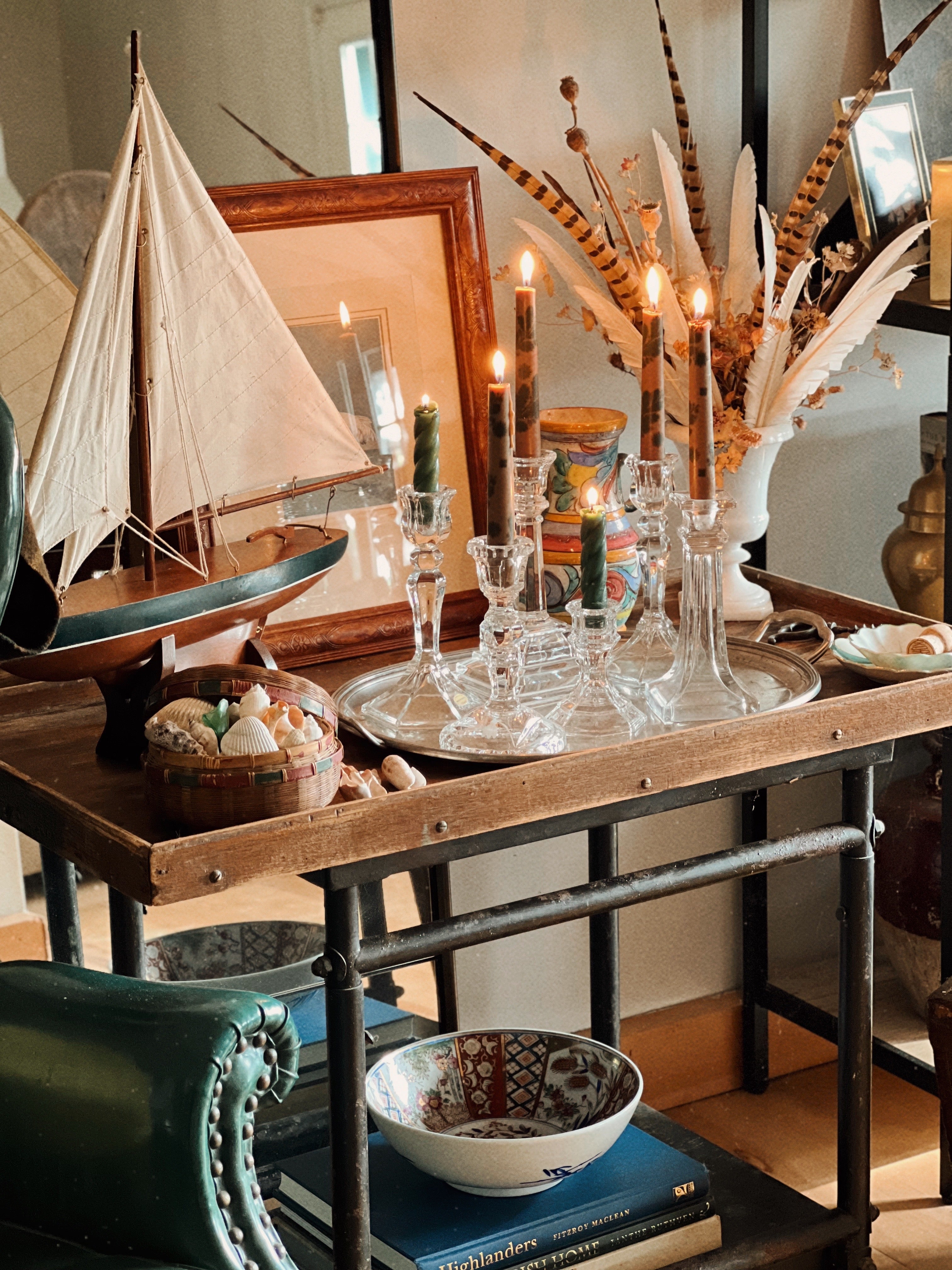 collected coastal vintage decor and nautical heirloom accents