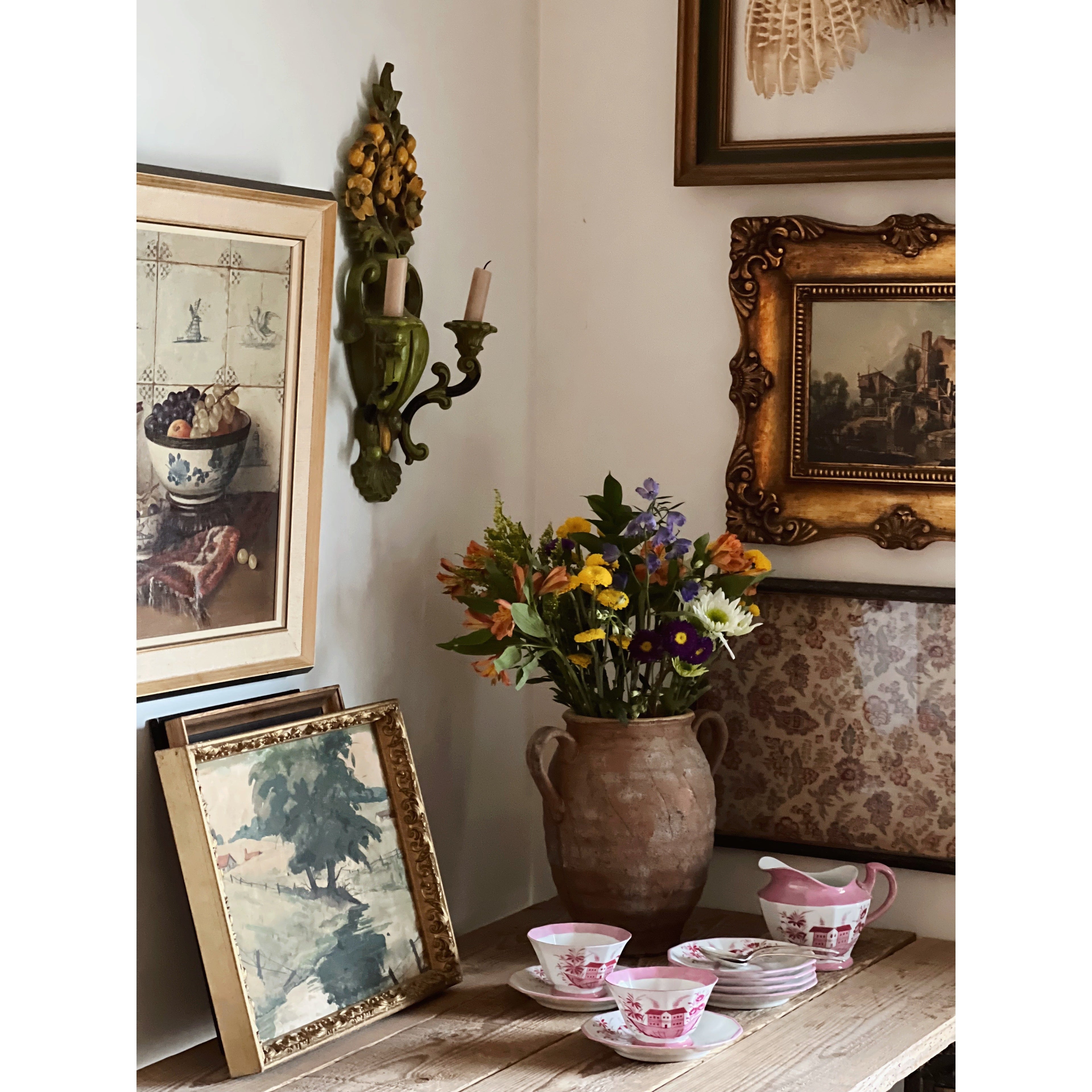 vintage artwork and wall decor