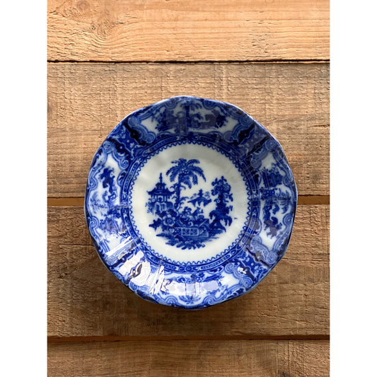 Set of 4 Antique Adams Kyber Flow Blue Bowls