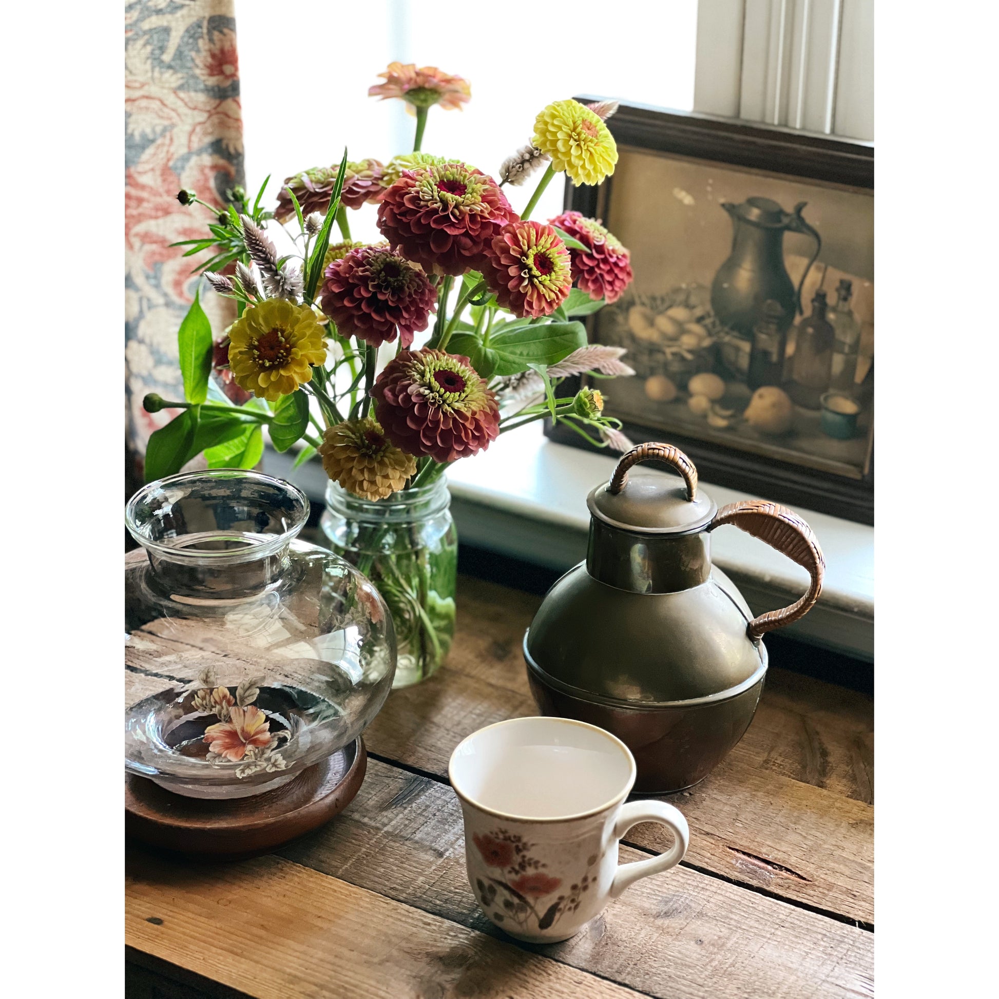 Vintage Mikasa Strawflowers Flat Cup / Mug