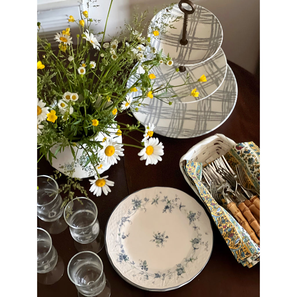 Vintage Royal China Co Plaid 3 Tier Server