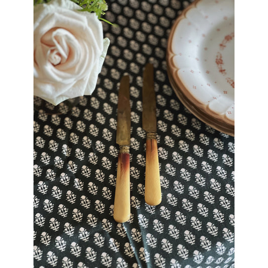 Vintage Brass & Bakelite Handle Dessert Knife