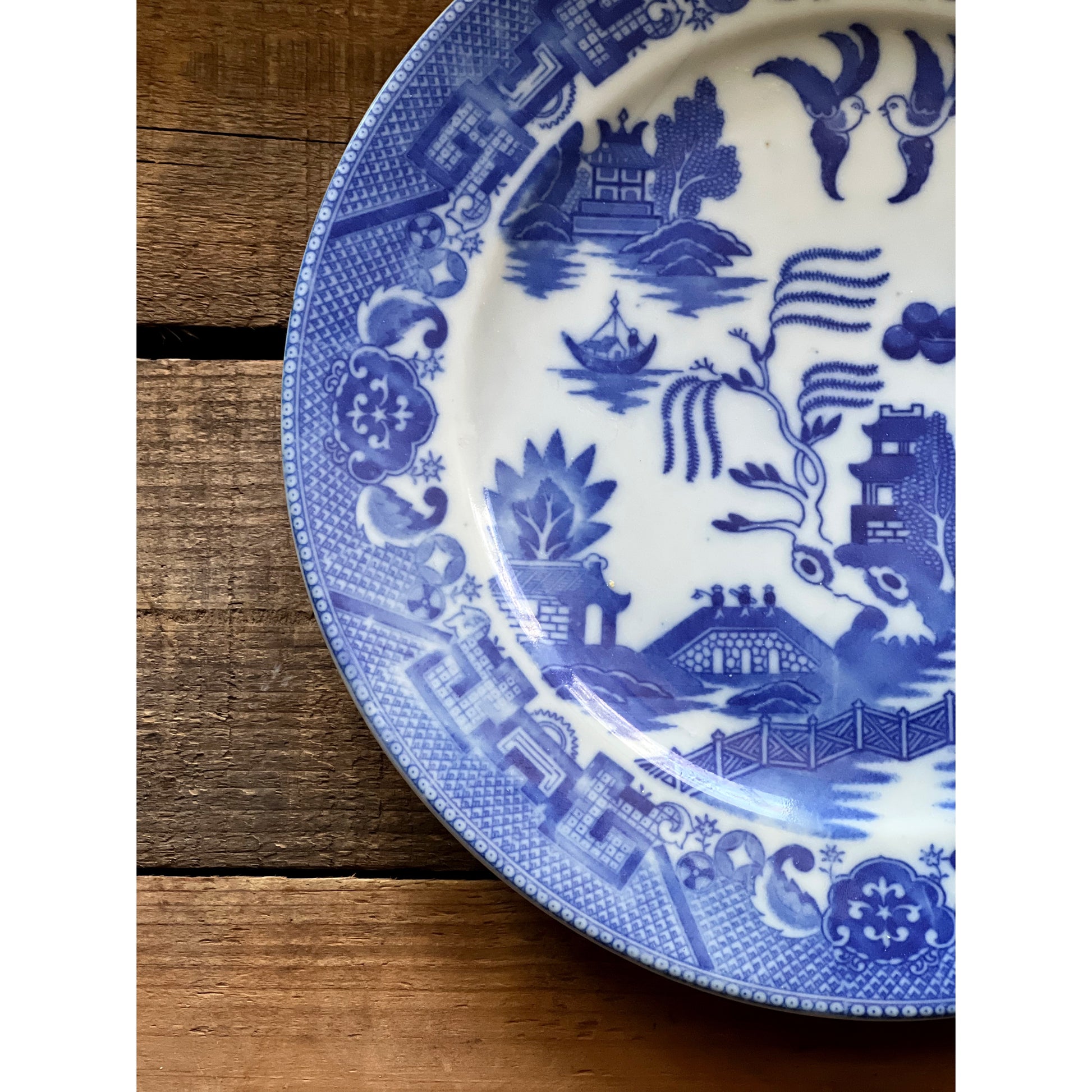 Vintage YS Japan Blue Willow Luncheon Plate