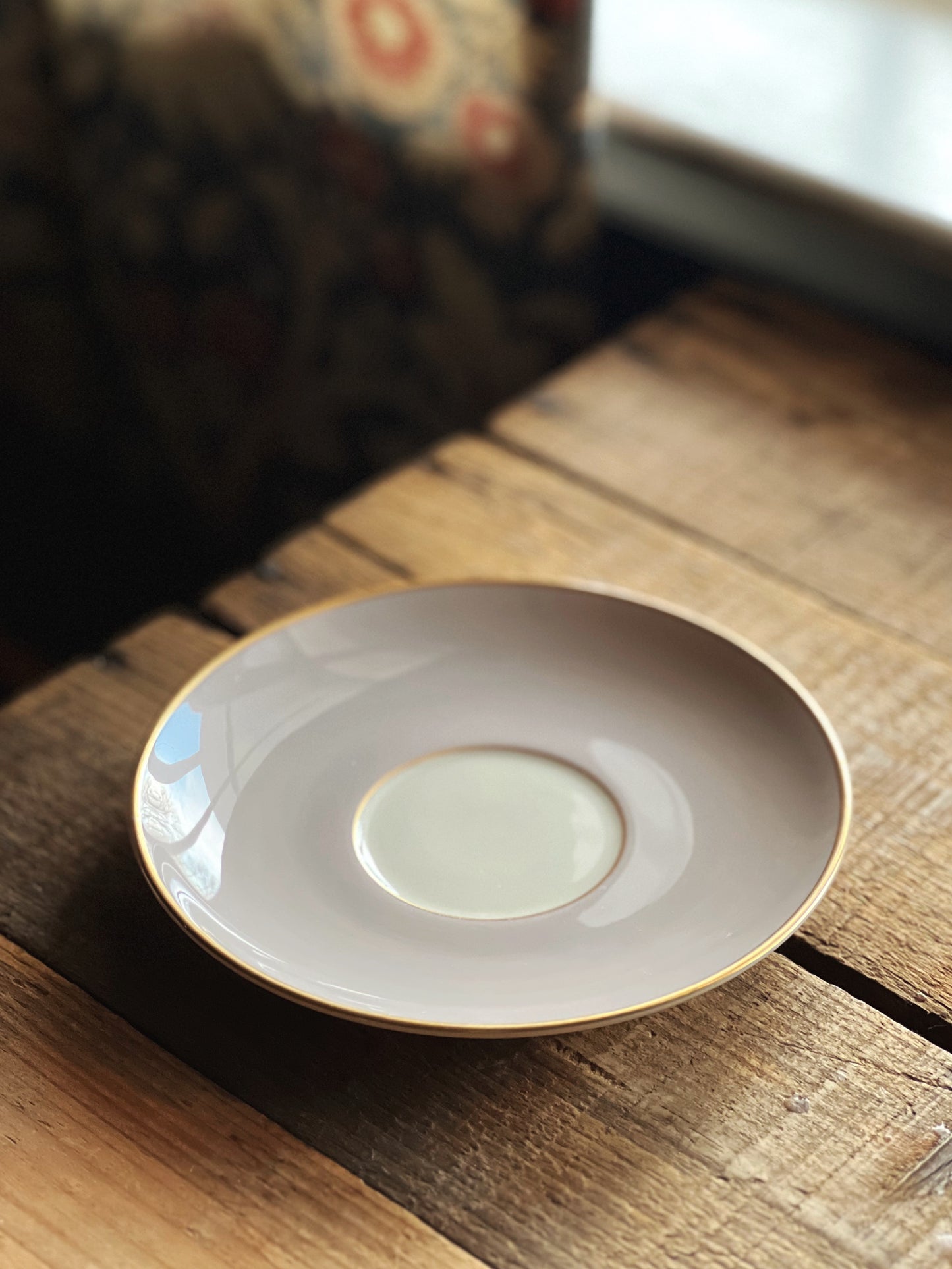 Palomar Gray saucer by Franciscan