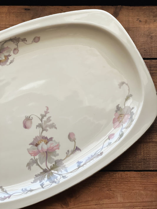 large floral serving platter