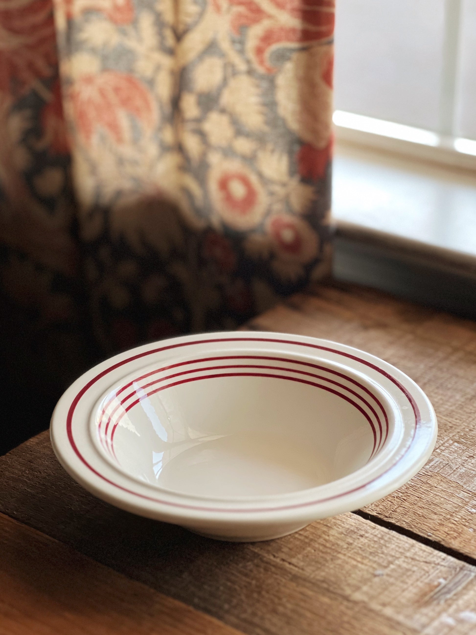 stripe cereal bowl