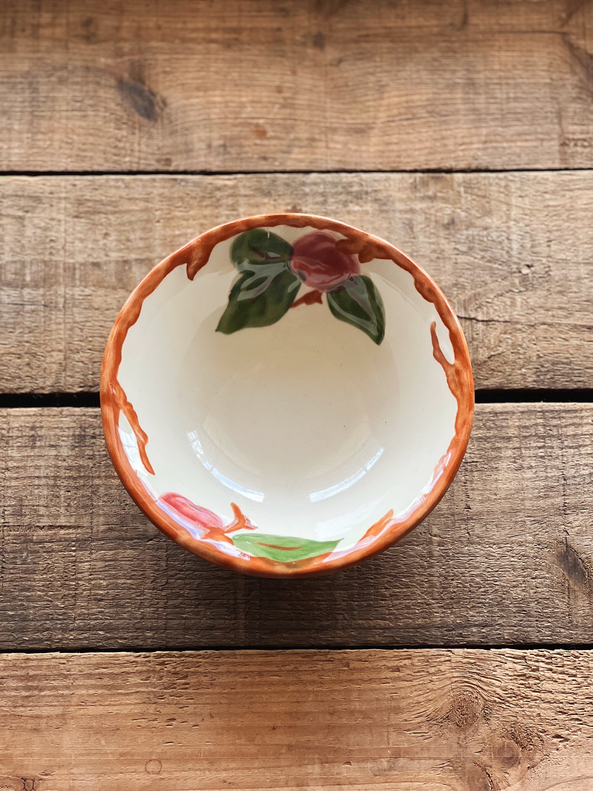 Vintage Franciscan Apple Coupe Cereal Bowl England Back Stamp