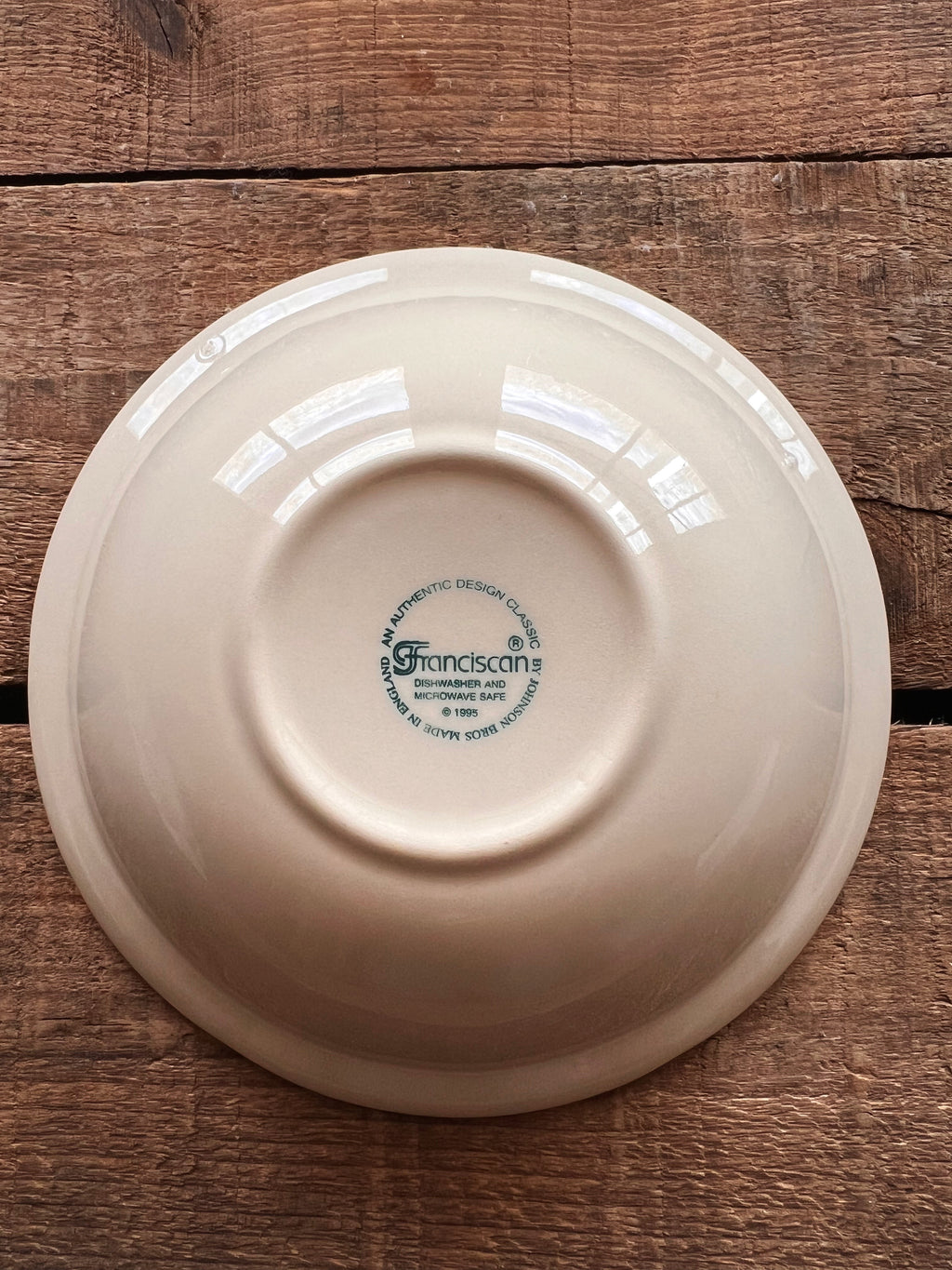Vintage Franciscan Apple Coupe Cereal Bowl England Back Stamp