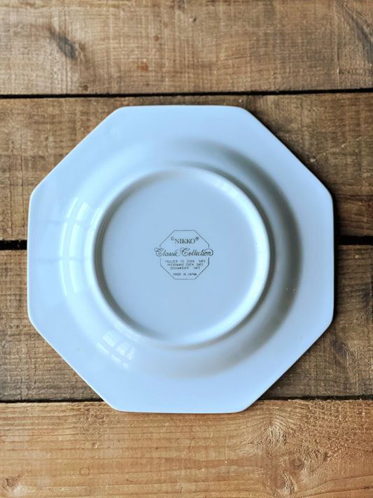 Vintage Nikko Classics Collection White Salad Plate