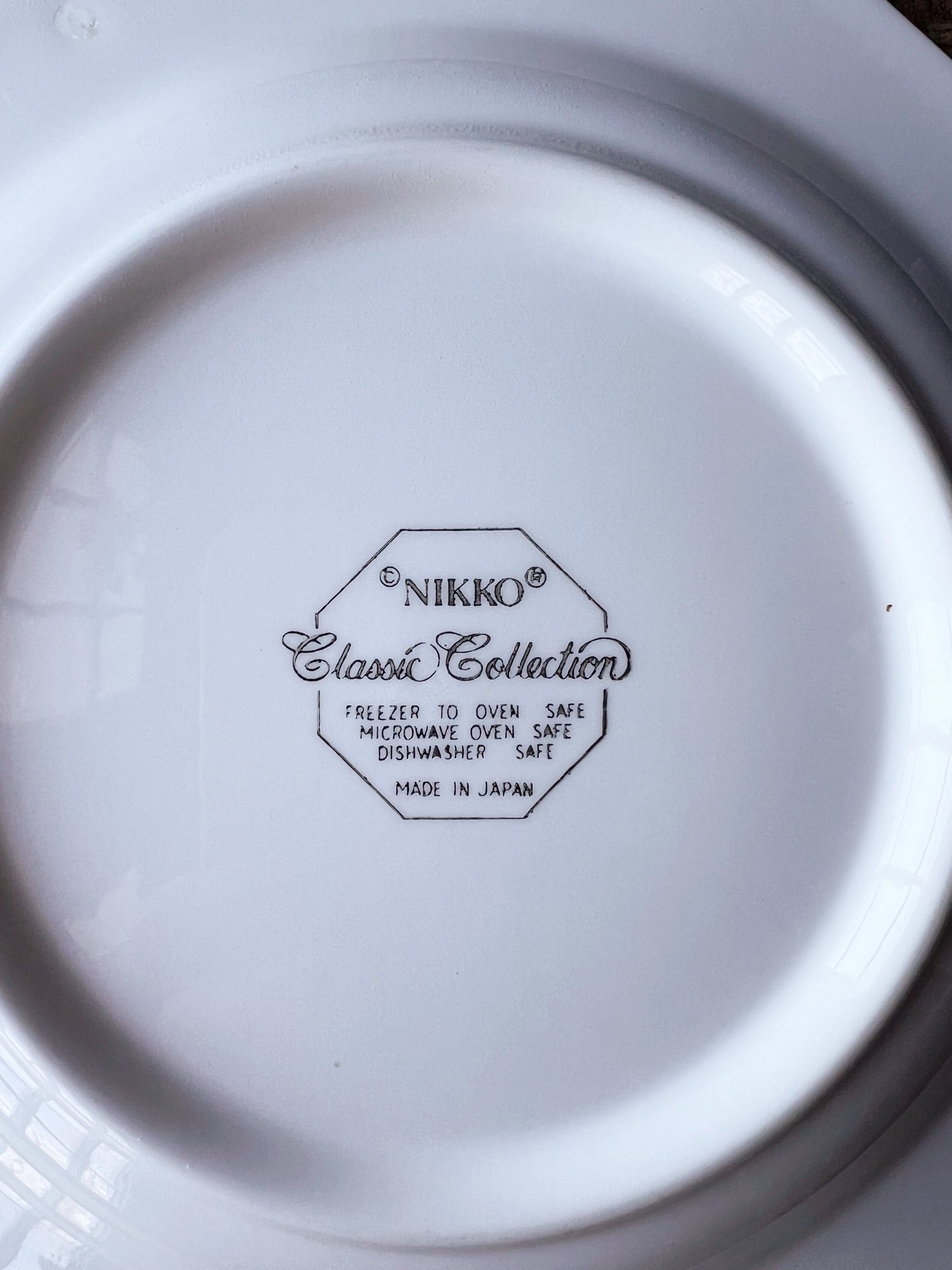 Vintage Nikko Classics Collection White Salad Plate