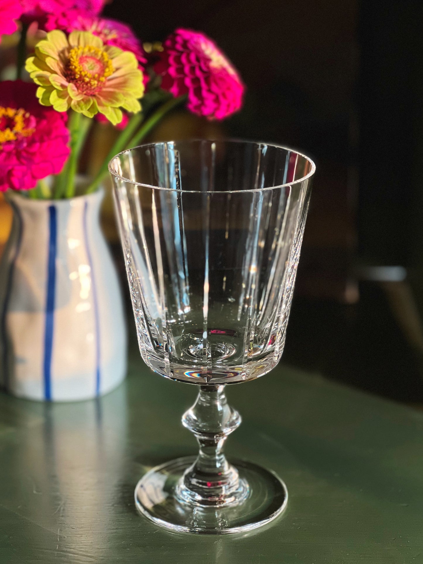 Set of 4 Vintage Wine Glasses | Water Goblets