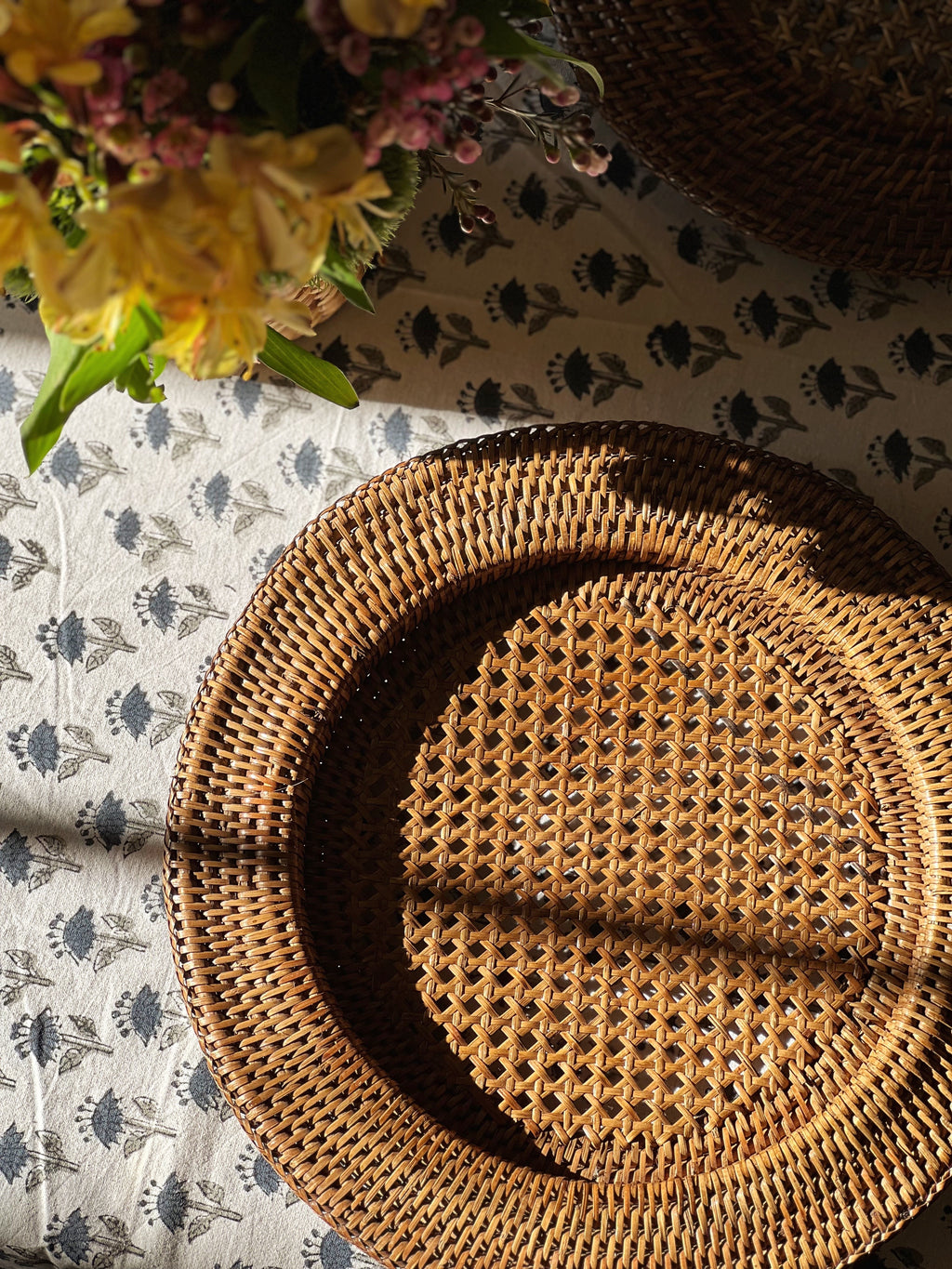 Set of 4 Mix and Match Rattan Chargers