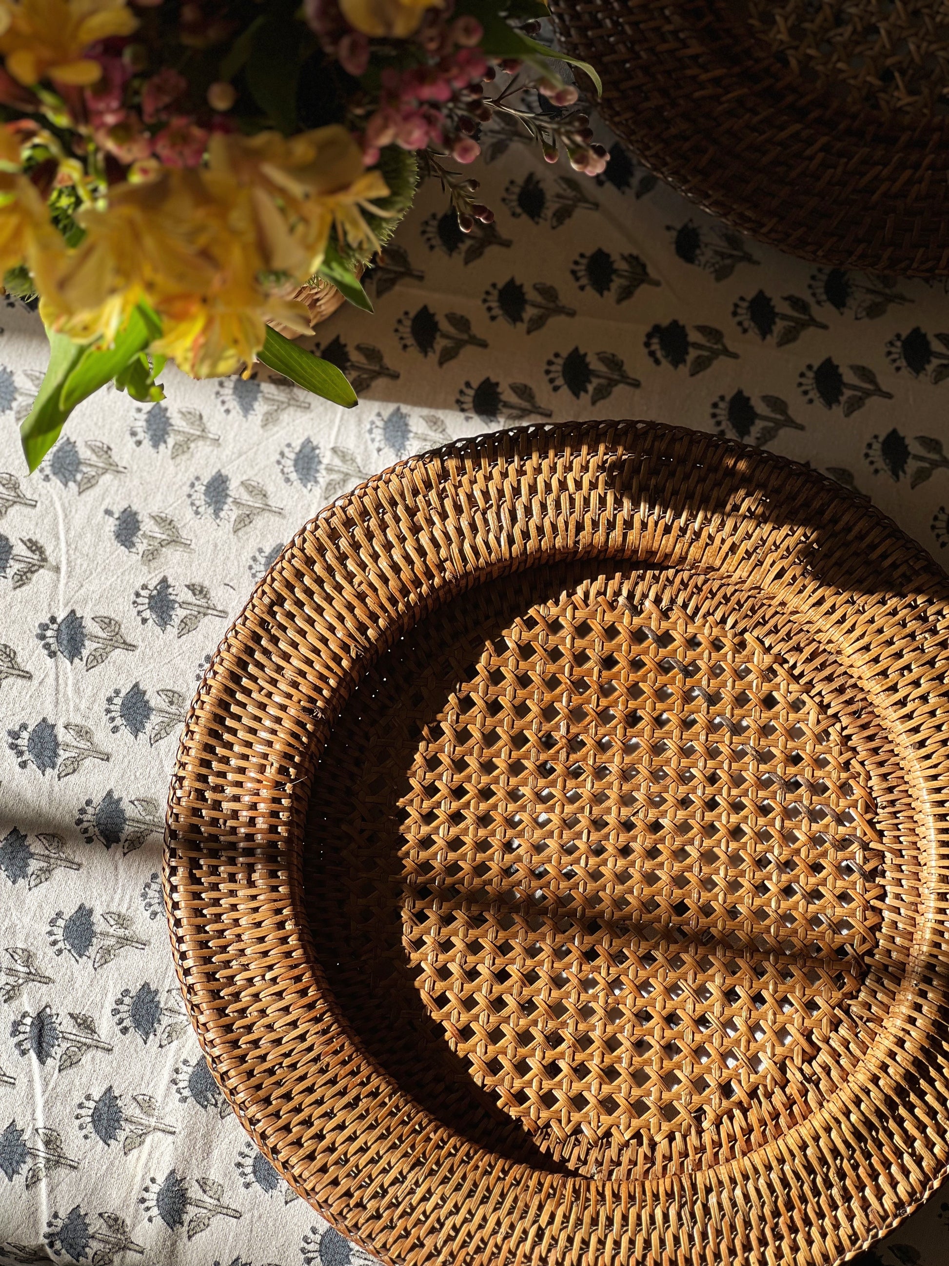 Set of 4 Mix and Match Rattan Chargers